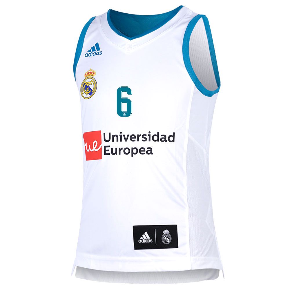 Camiseta 1ª Real Madrid 2017/2018 Radoncic Baloncesto Junior Blanco - Fútbol Factory