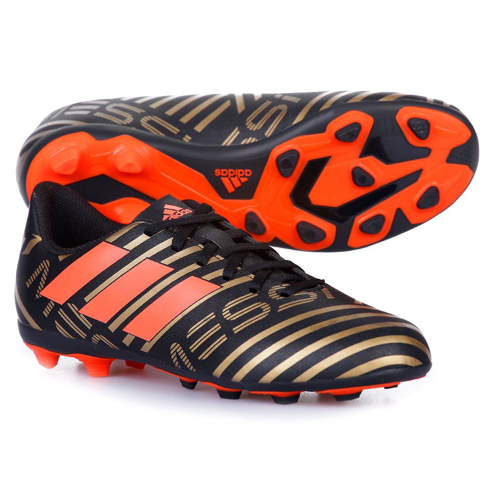 Botas de Fútbol Nemeziz Messi 17.4 FxG Junior Negro Rojo - Fútbol Factory