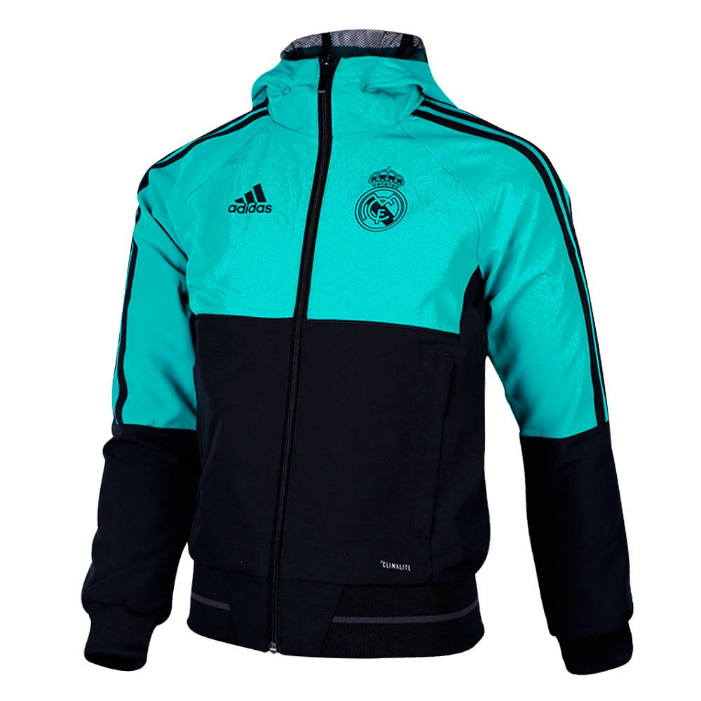 Chándal Pre-Match Real Madrid 2017/2018 Junior Verde  Negro - Fútbol Factory