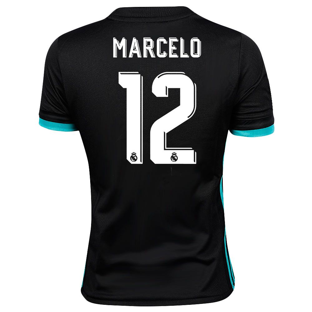 Camiseta 2ª Real Madrid 2017/2018 Marcelo Junior Negro - Fútbol Factory