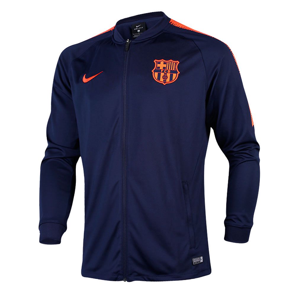 Chandal de Training FC Barcelona 2017 2018 Dry Squad Marino Naranja