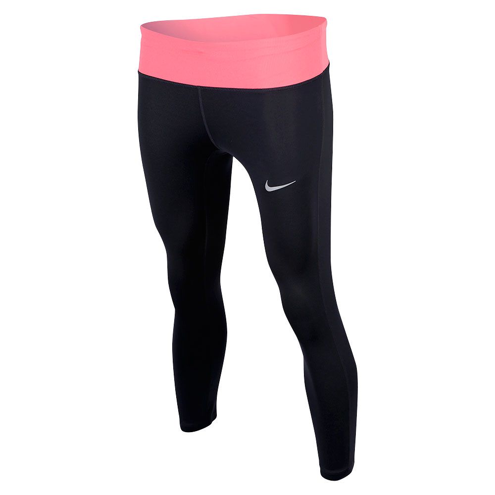 Mallas de Running Power Essentials Mujer Negro Rosa - Fútbol Factory