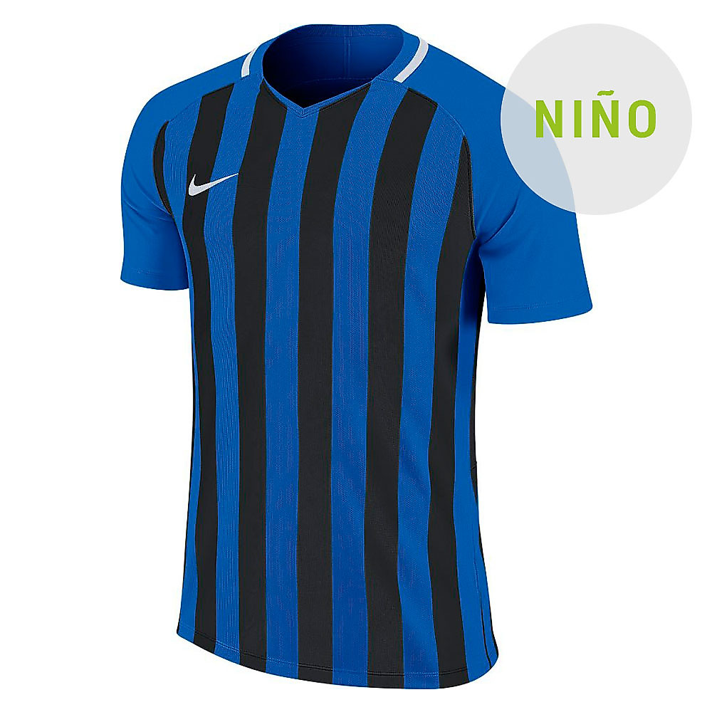 Camiseta Striped Division III Junior Azul Negro - Fútbol Factory