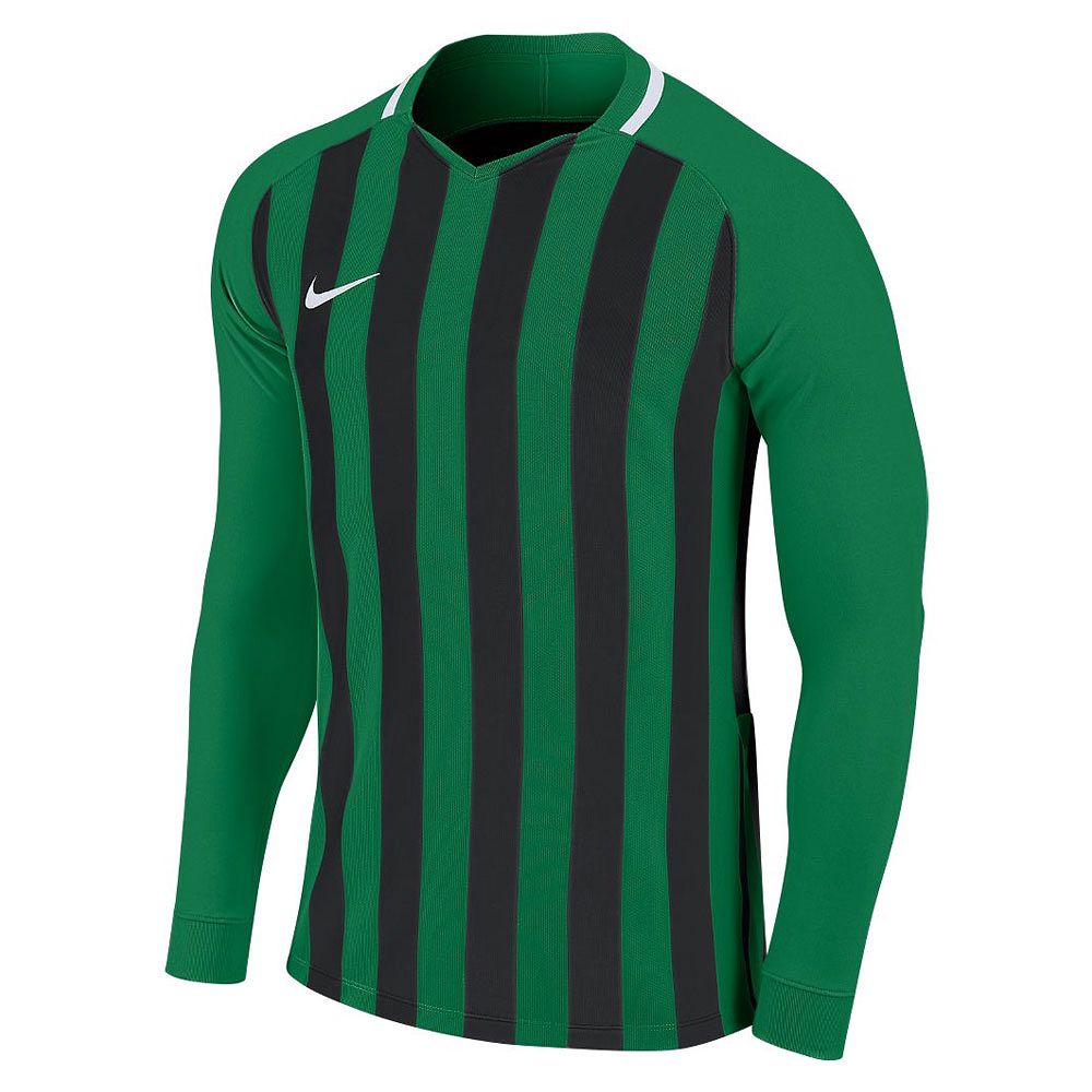 Camiseta Striped Division III Manga Larga Verde Negro - Fútbol Factory