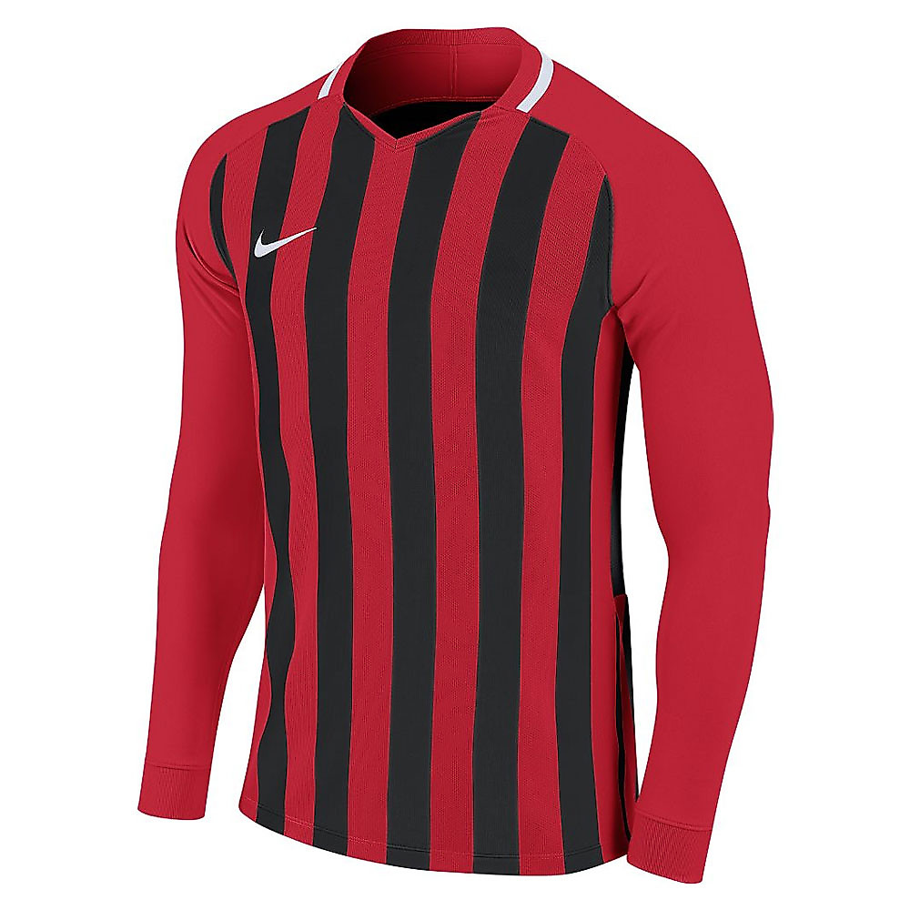 Camiseta Striped Division III Manga Larga Rojo Negro - Fútbol Factory