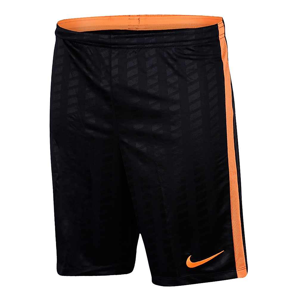 Pantalón Corto de Training Academy Negro Naranja - Fútbol Factory