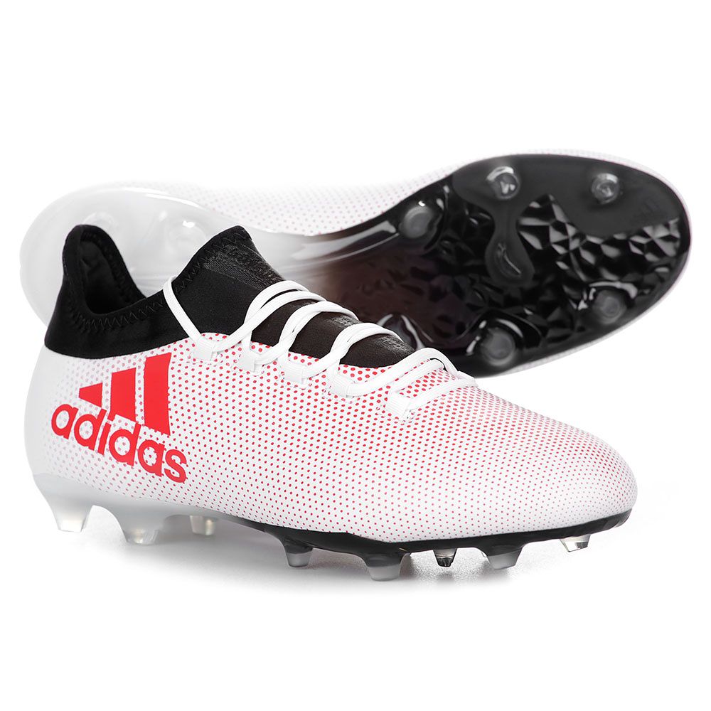 Botas de Futbol X 17.2 FG Blanco Rojo