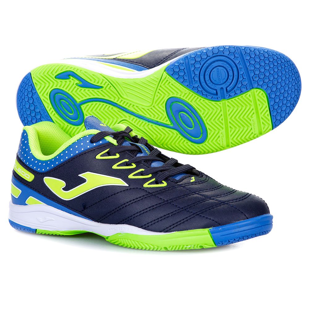Zapatillas de Fútbol Sala Toledo IN Junior Marino Fluor - Fútbol Factory