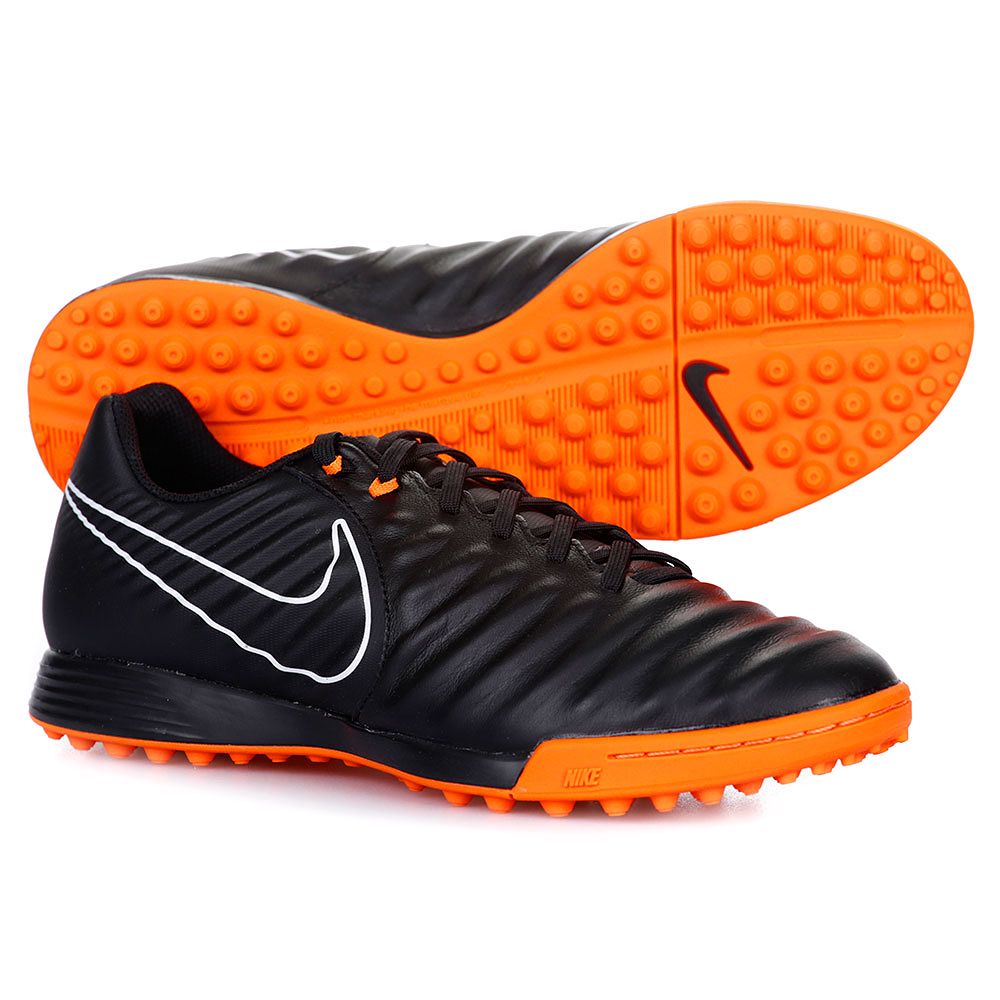 Botas de fútbol de la línea Tiempo LegendX VII Academy Multitaco Negro Naranja - Fútbol Factory