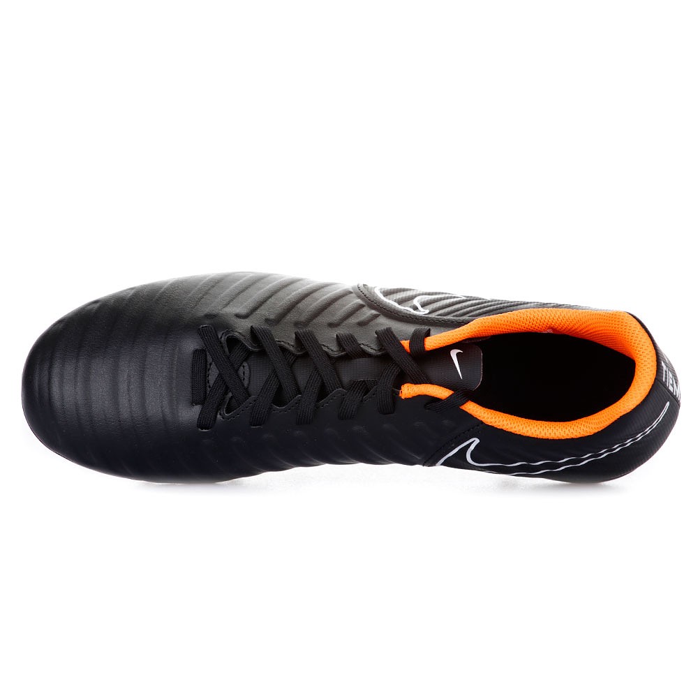 Botas de Fútbol Tiempo Legend VII Club FG Negro Naranja - Fútbol Factory