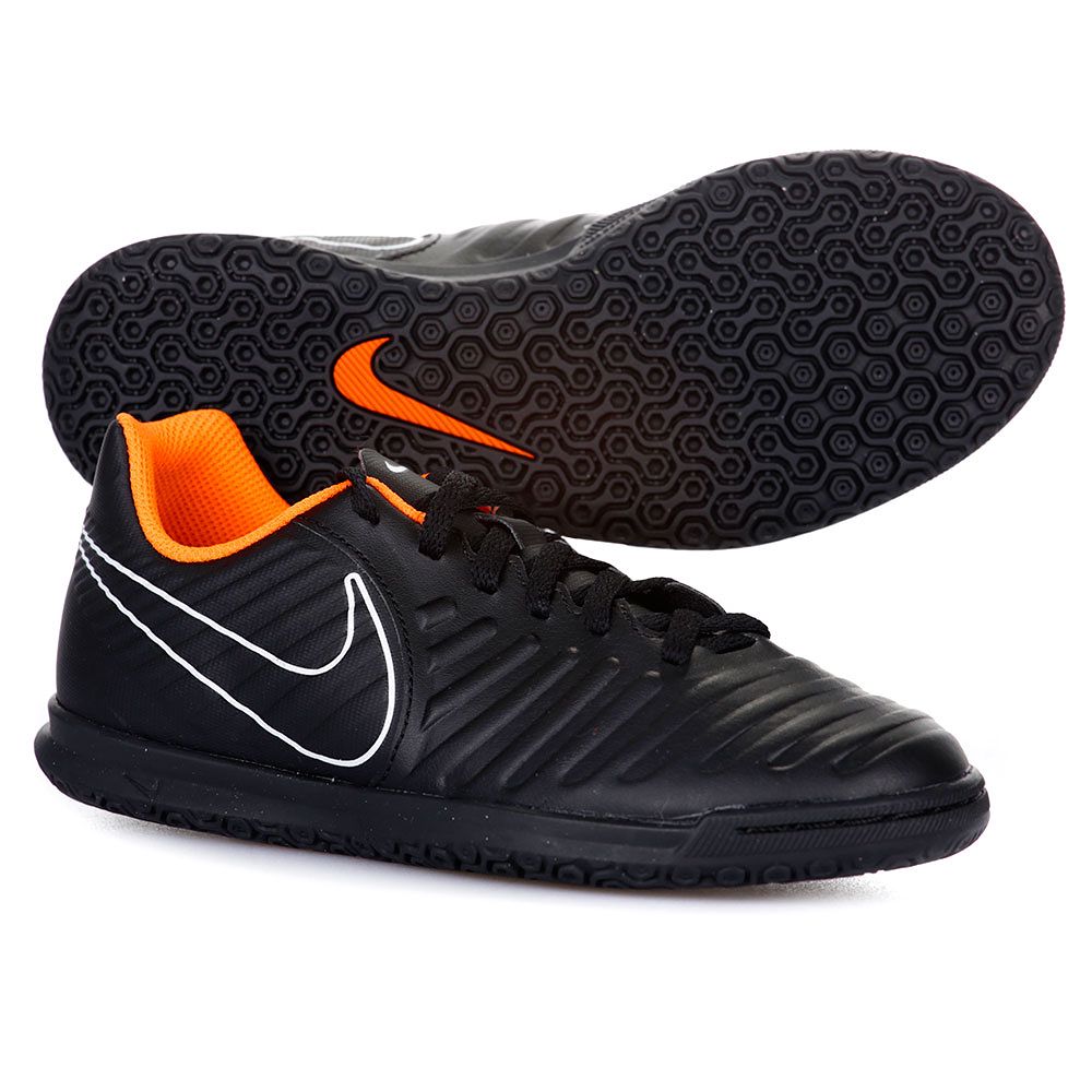 Zapatillas de Fútbol Sala Tiempo LegendX VII Club IC Junior Negro Naranja - Fútbol Factory