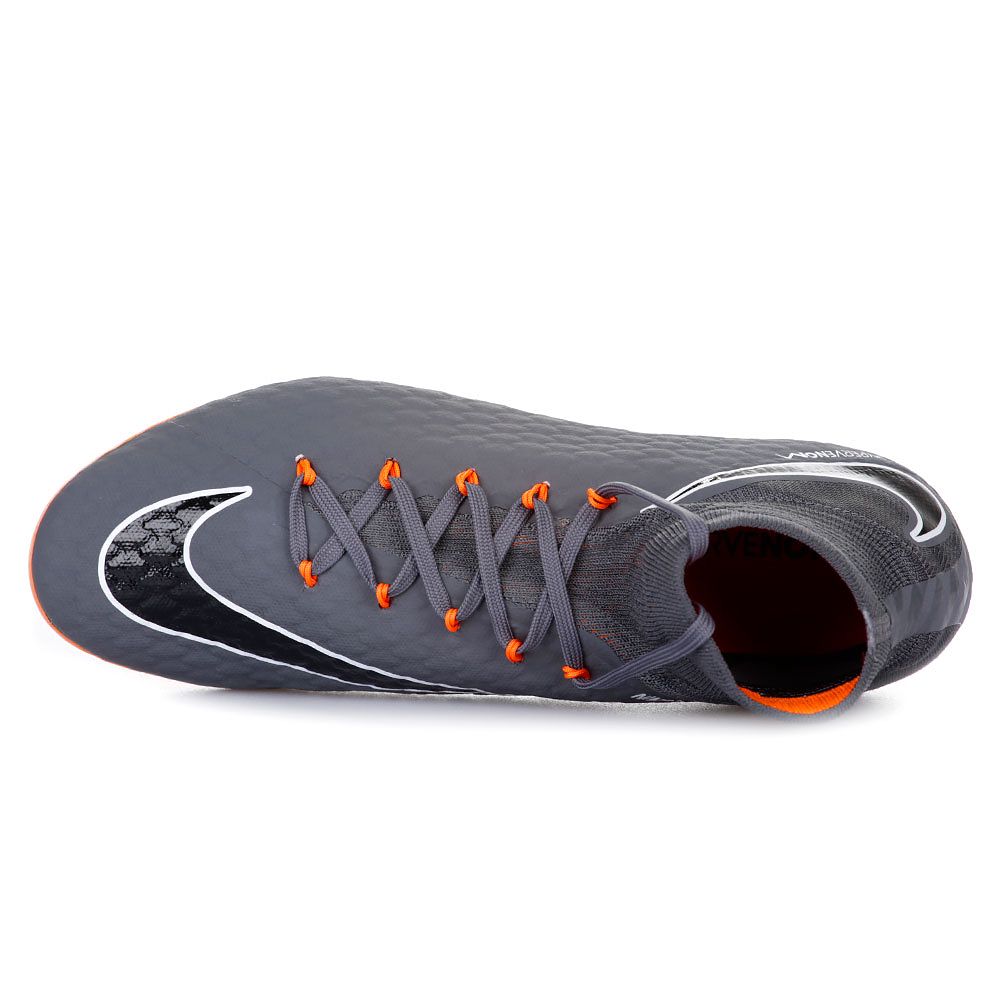 Botas de Futbol Hypervenom Phantom III Pro AG Pro Gris Naranja