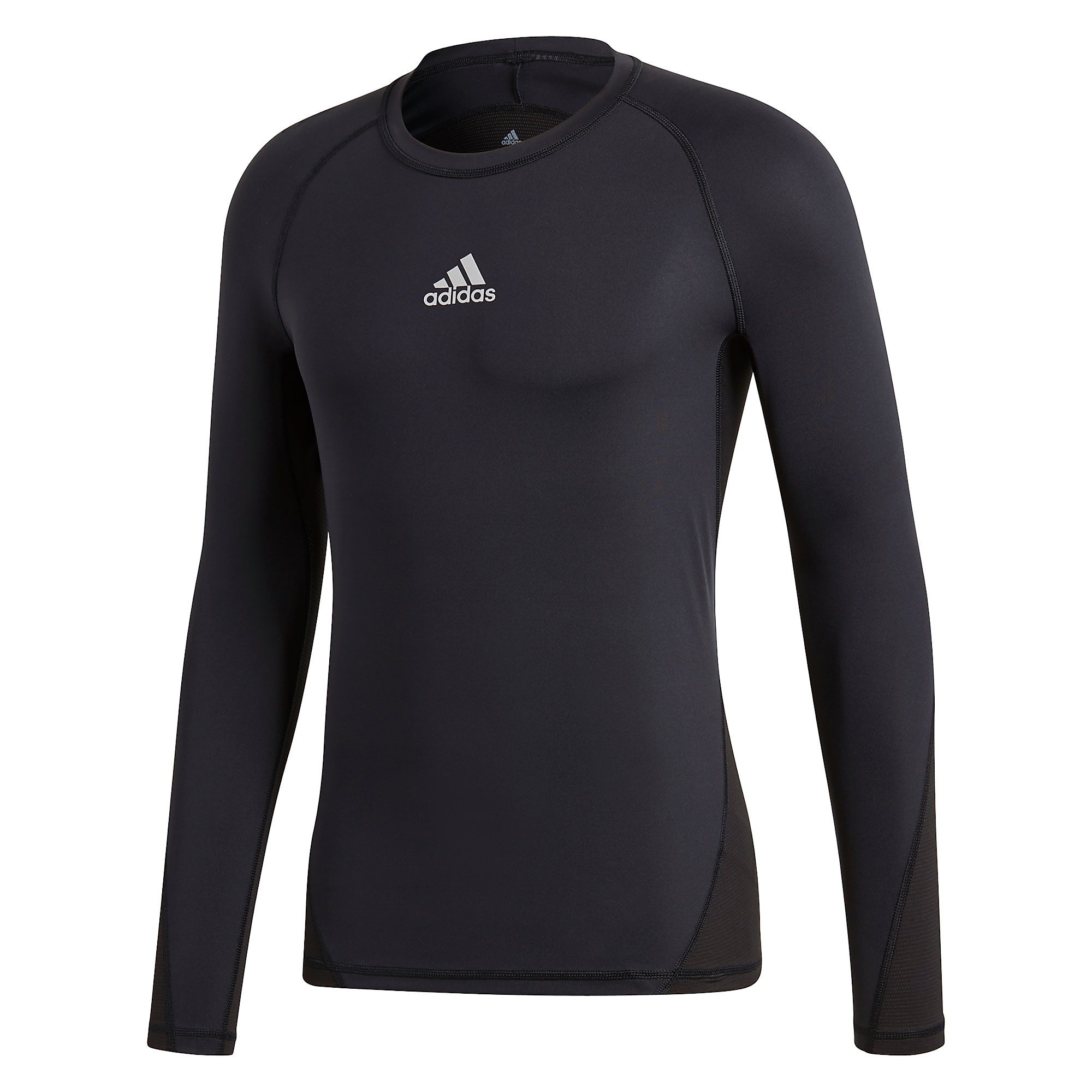 Camiseta Alphaskin Manga Larga Negro - Fútbol Factory