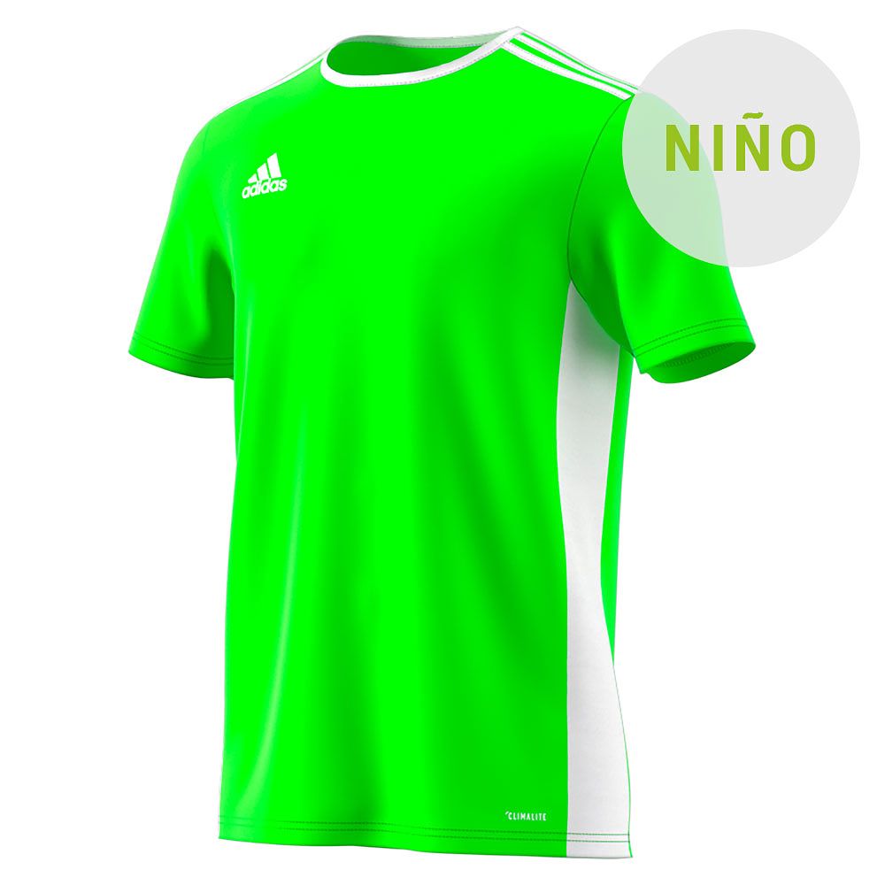 Camiseta Entrada 18 Junior Verde Fluor - Fútbol Factory