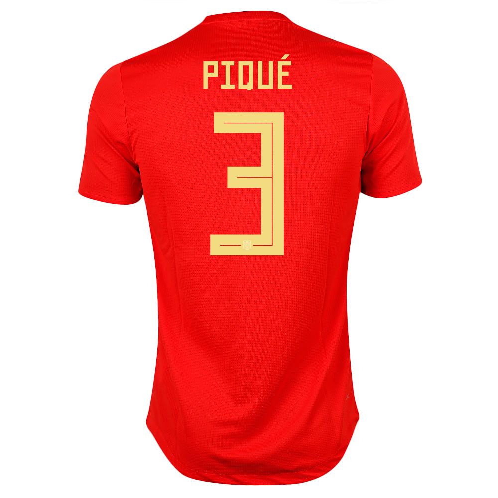 Camiseta 1ª España Mundial 2018 Piqué Authentic Rojo - Fútbol Factory