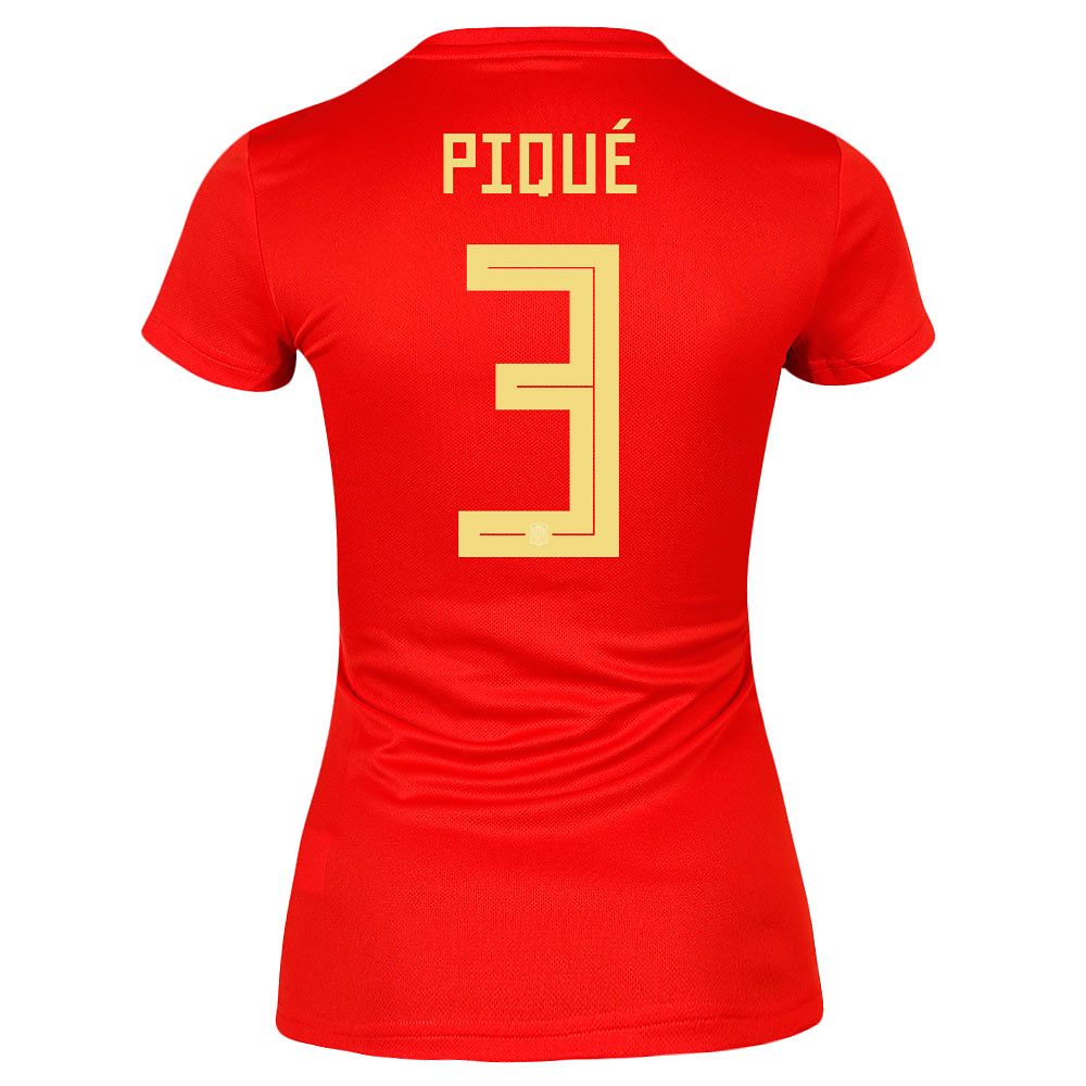 Camiseta 1ª España Mundial 2018 Piqué Mujer Rojo - Fútbol Factory