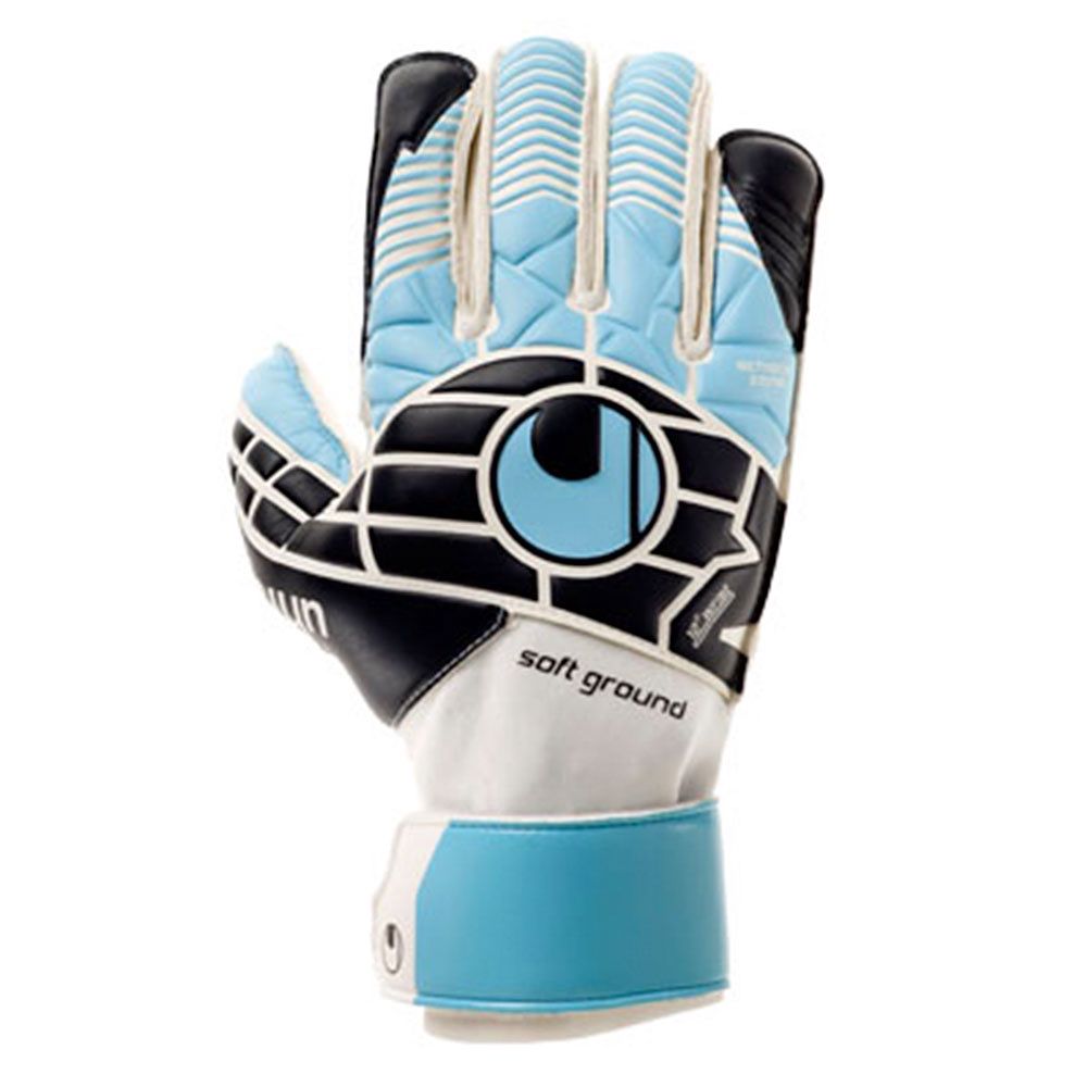 Guantes Eliminator Soft Ground Blanco Azul - Fútbol Factory
