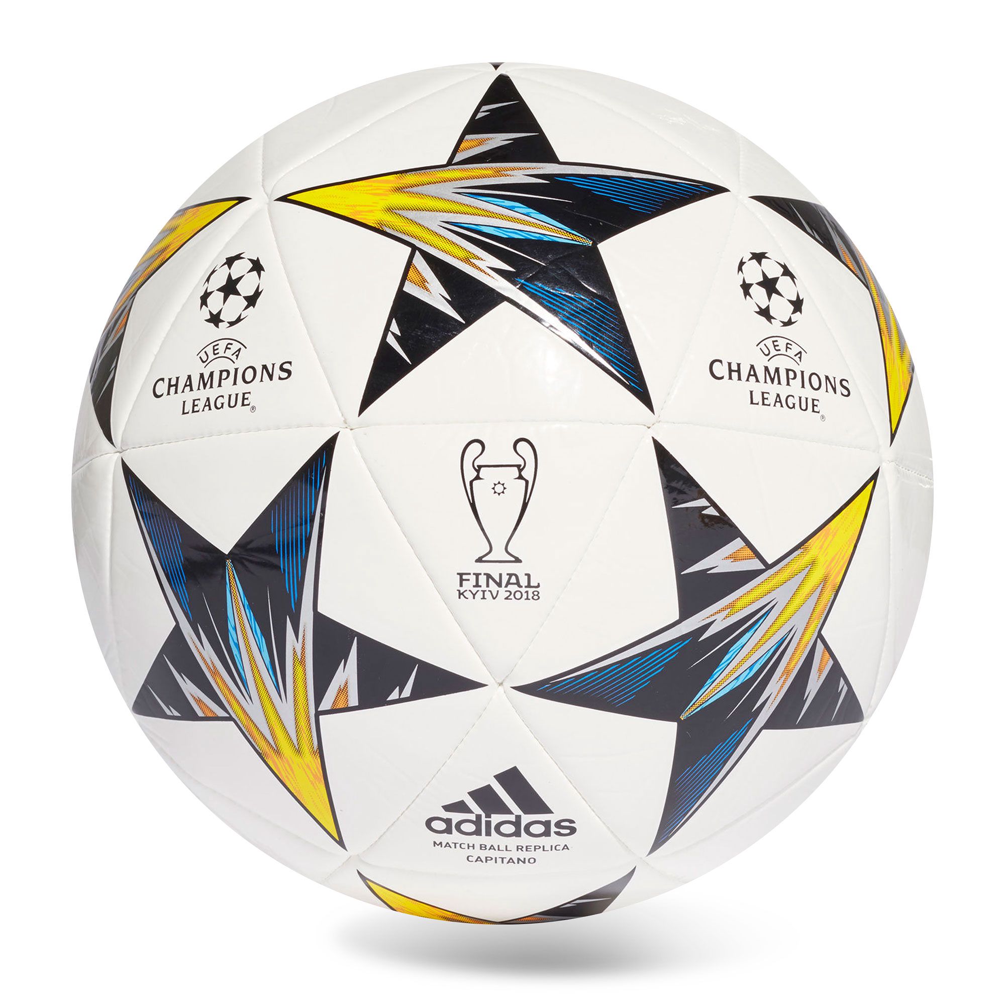 Balón de Fútbol 7 Finale Kiev Capitano UCL 2017/2018 Blanco - Fútbol Factory