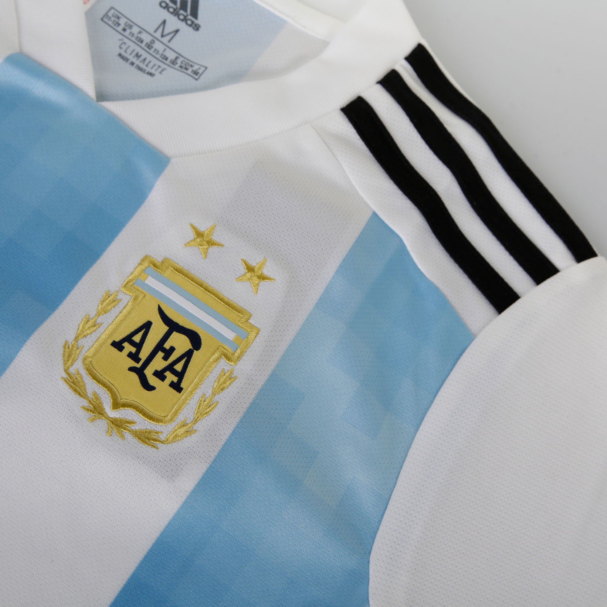 Camiseta 1ª Argentina Mundial 2018 Junior Blanco Azul - Fútbol Factory