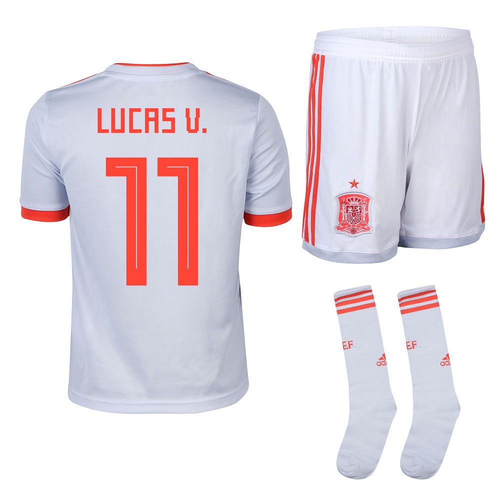 Conjunto 2ª España Mundial 2018 Lucas Junior Infantil Azul - Fútbol Factory