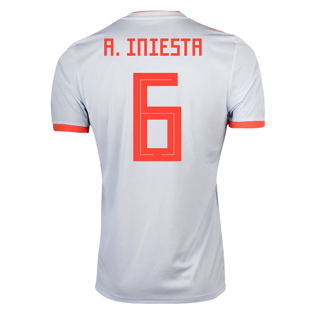 Camiseta 2ª España Mundial 2018 Iniesta Azul - Fútbol Factory