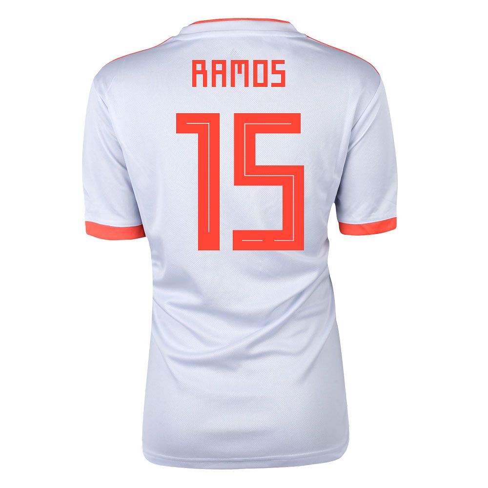 Camiseta 2ª España Mundial 2018 Ramos Junior Azul - Fútbol Factory