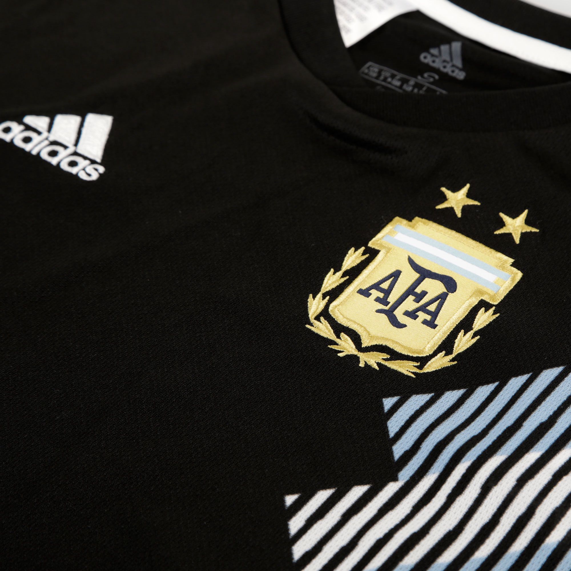 Camiseta 2ª Argentina Mundial 2018 Junior Negro - Fútbol Factory