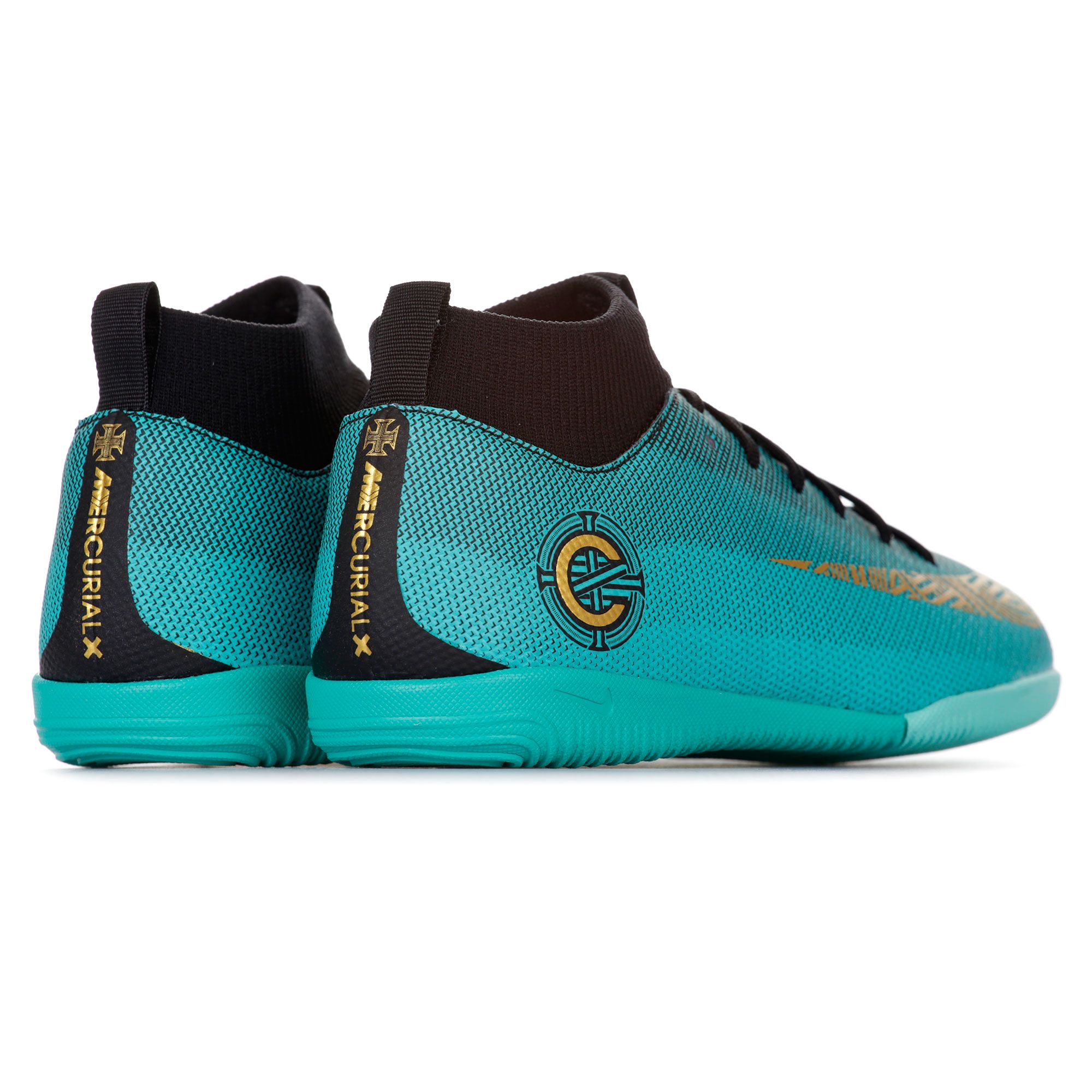 Zapatillas de Fútbol Sala Mercurial CR7 SuperflyX VI Academy IC Junior Verde - Fútbol Factory