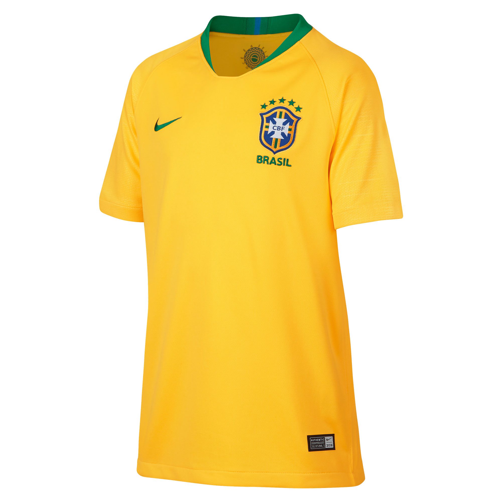 Camiseta 1ª Brasil Mundial 2018 Junior Amarillo - Fútbol Factory