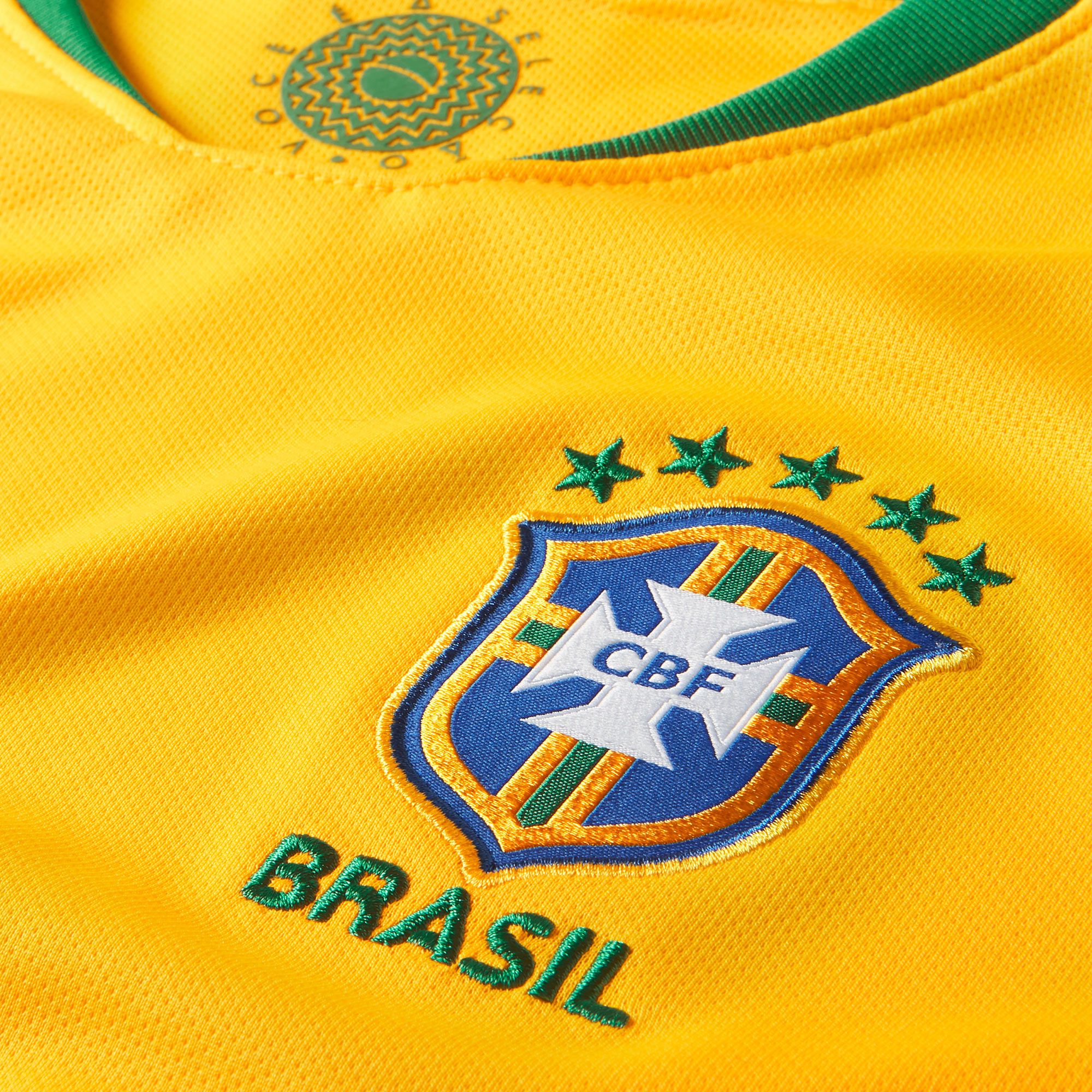 Camiseta 1ª Brasil Mundial 2018 Junior Amarillo - Fútbol Factory
