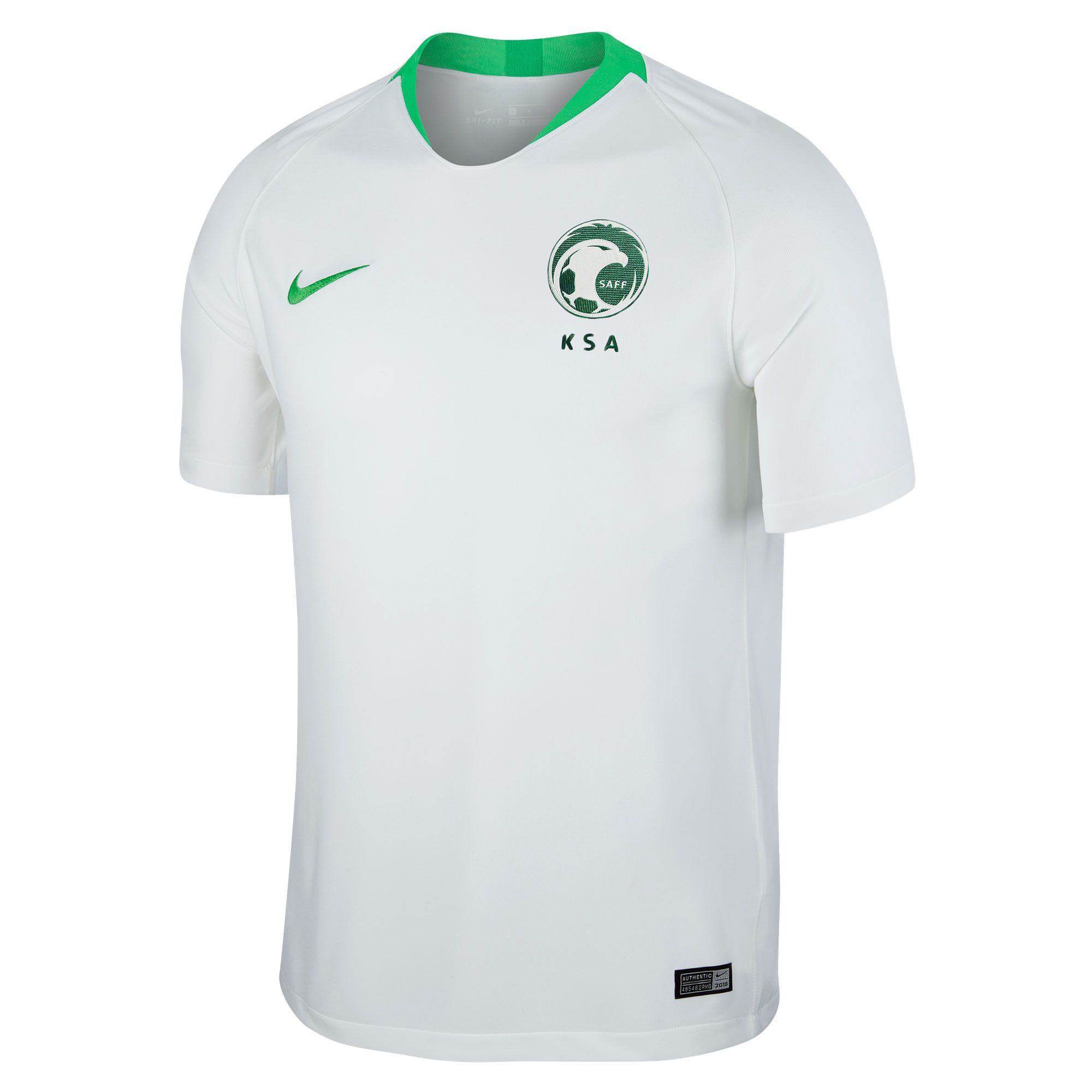 Camiseta 1ª Arabia Saudita Mundial 2018 Blanca Verde - Fútbol Factory