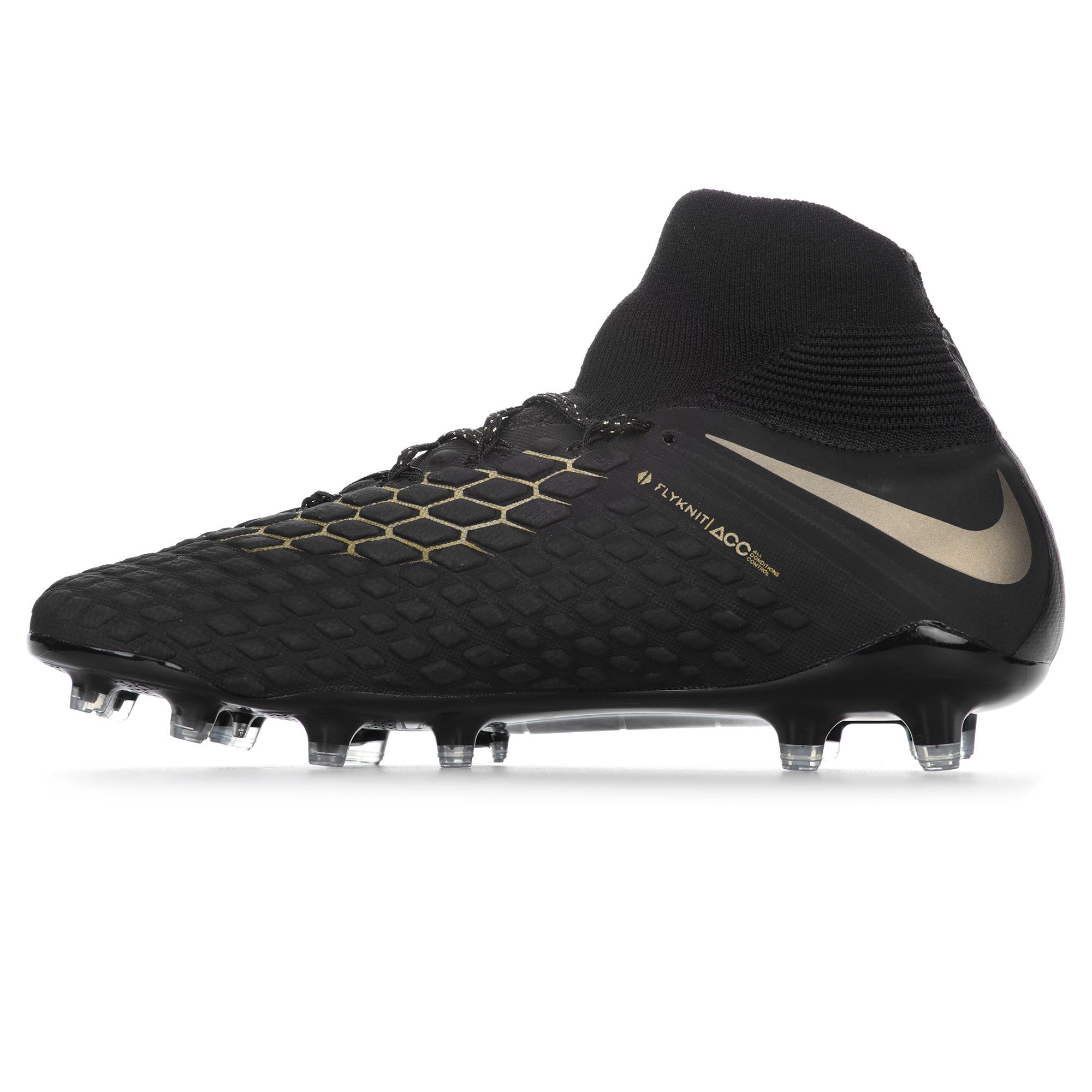 Botas de Fútbol Hypervenom Phantom III Elite DFC FG Negro Dorado - Fútbol Factory