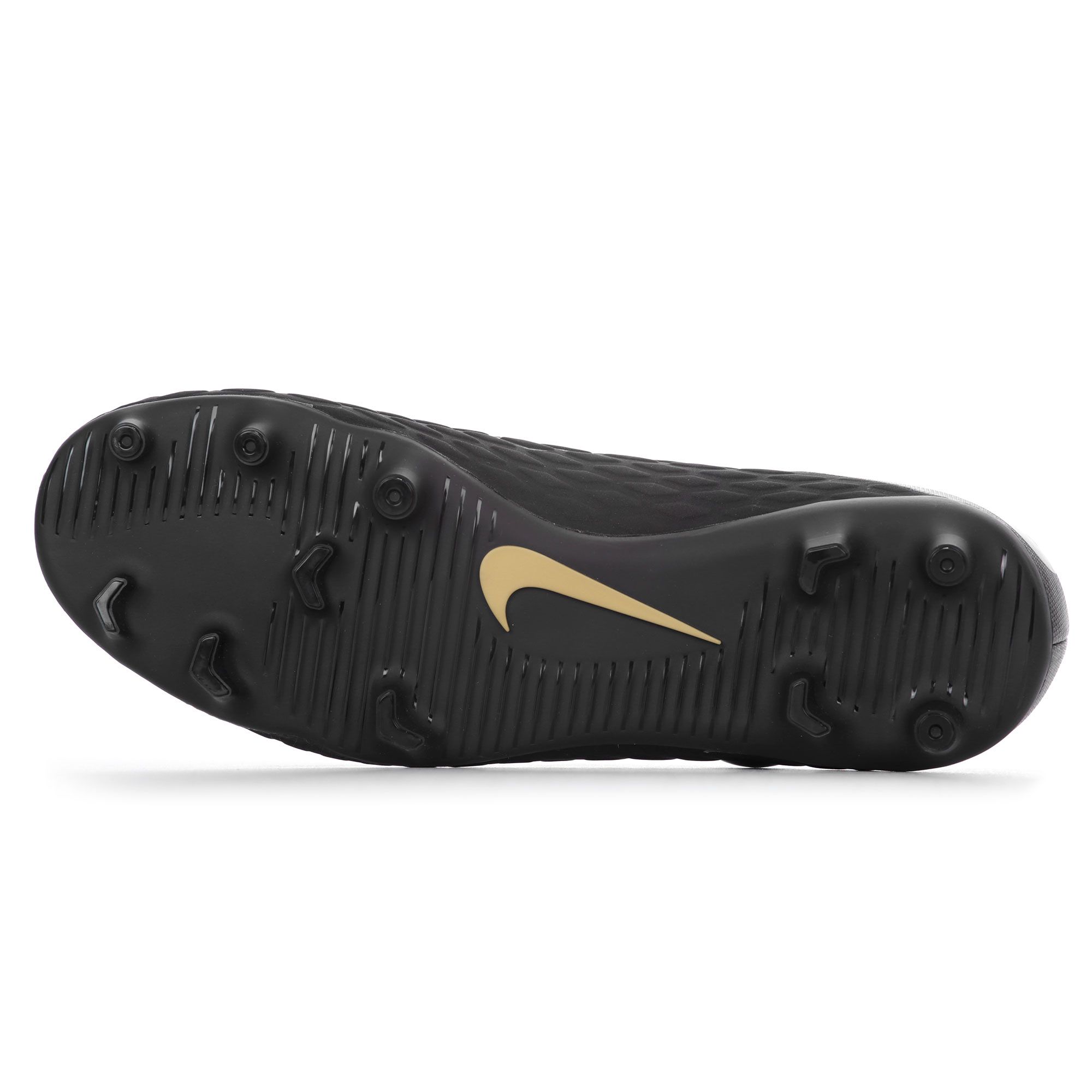 Botas de fútbol Hypervenom Phantom III Club FG Negro Dorado - Fútbol Factory