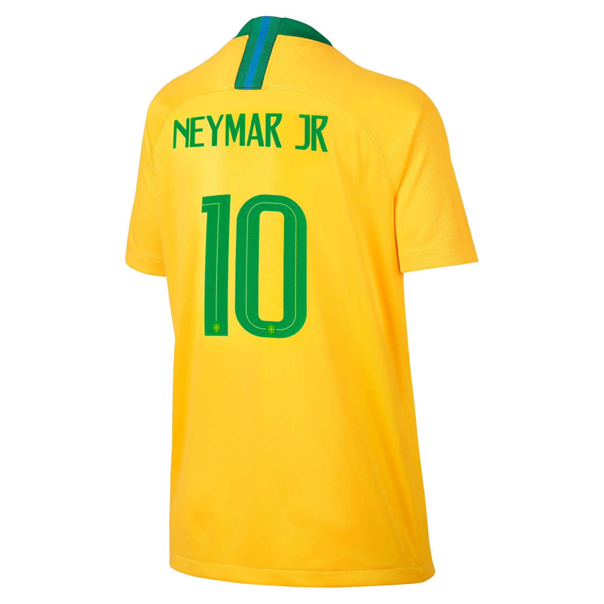 Camiseta 1ª Brasil Mundial 2018 Junior Neymar Amarillo - Fútbol Factory