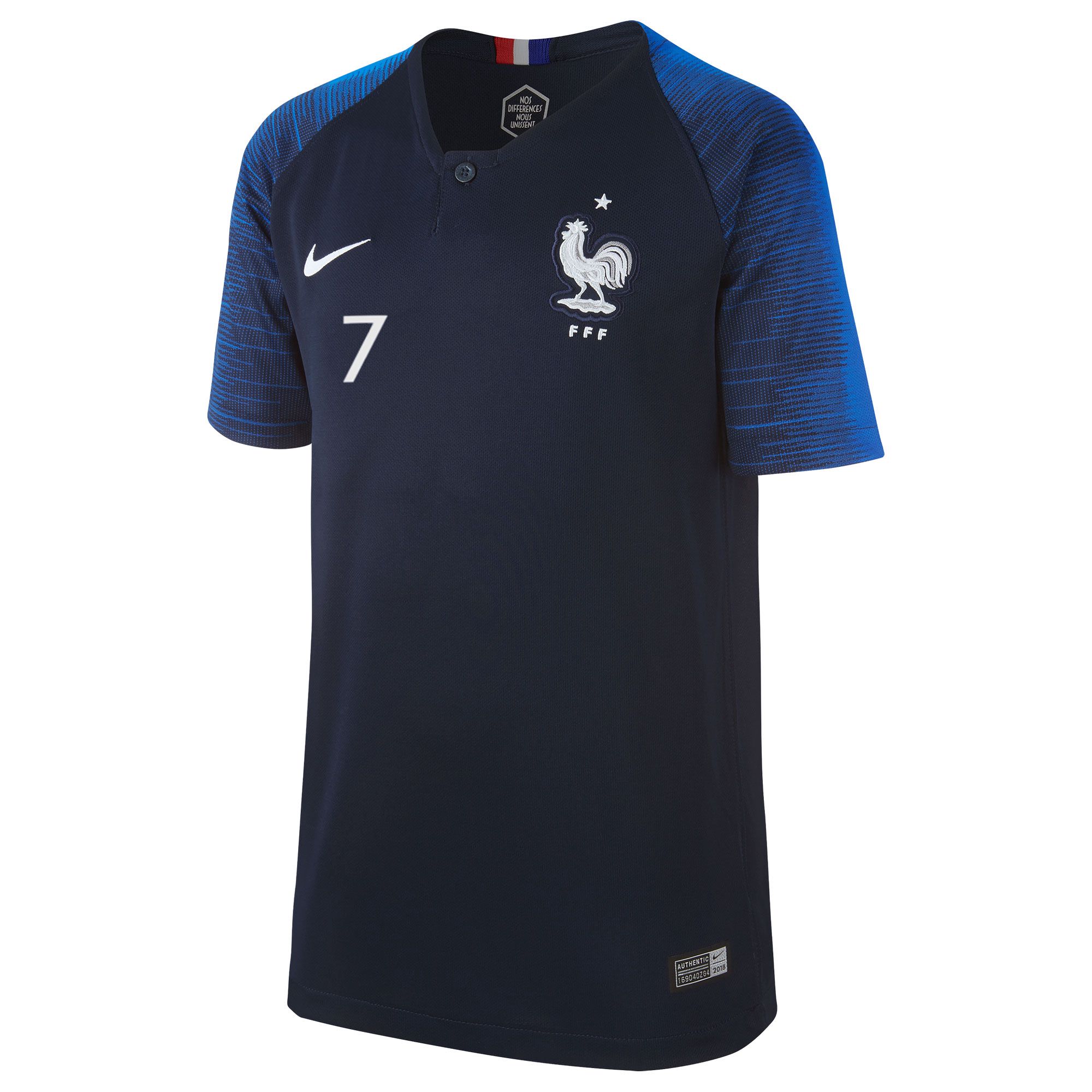 Camiseta 1ª Francia Mundial 2018 Griezmann Junior Azul - Fútbol Factory