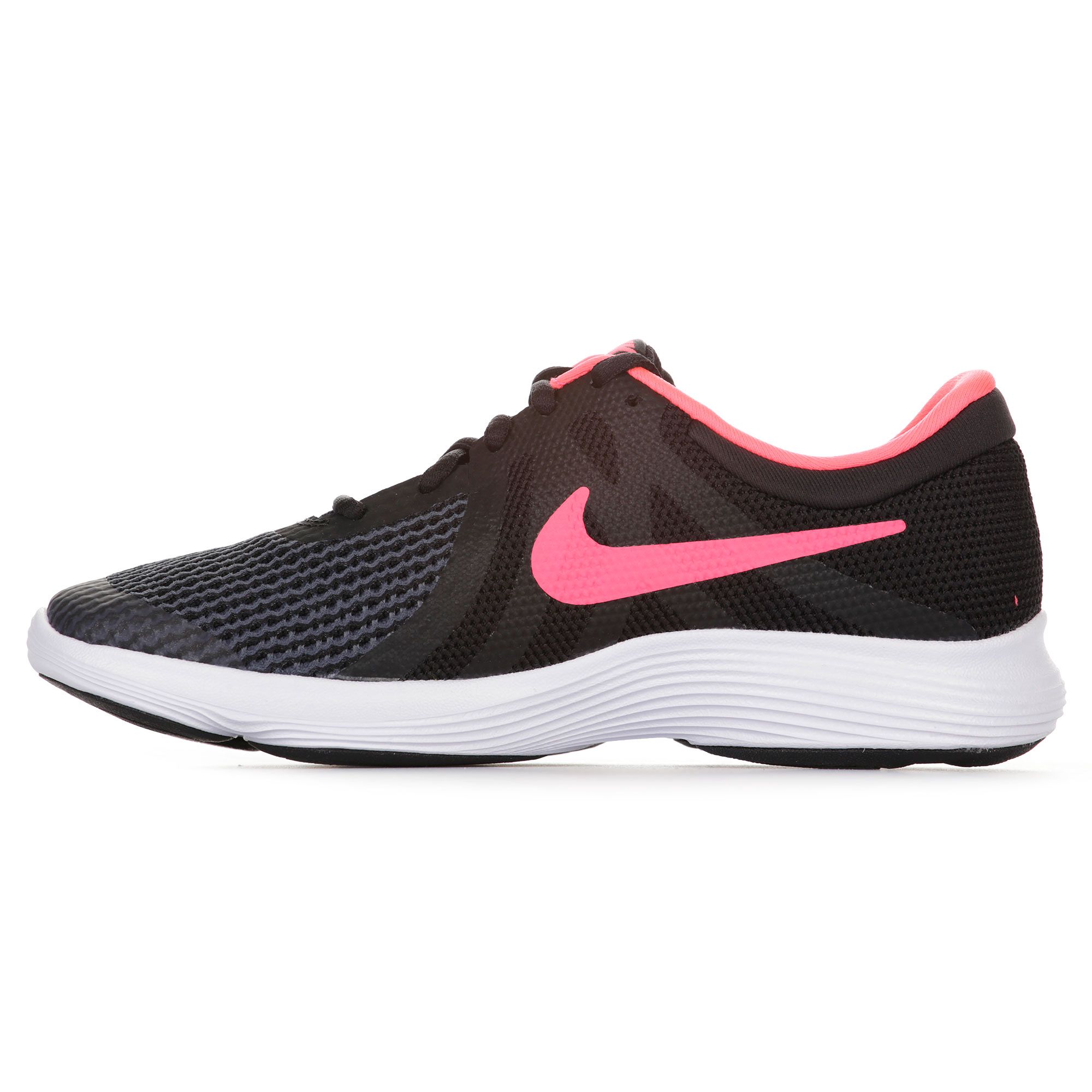Zapatillas de Running Revolution 4 Junior Negro Rosa - Fútbol Factory