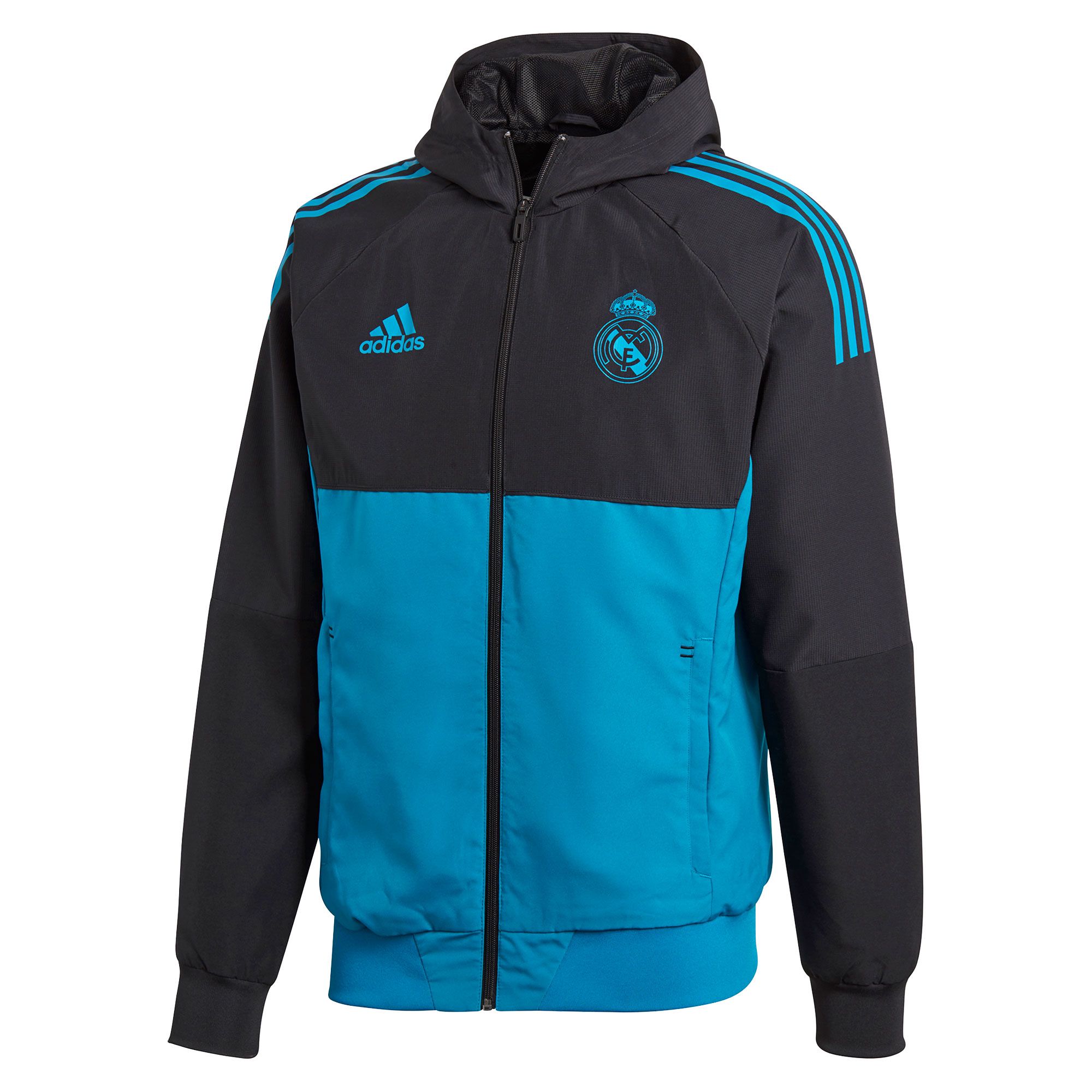Chaqueta Pre-Match Real Madrid 2017/2018 UCL Negro Azul - Fútbol Factory