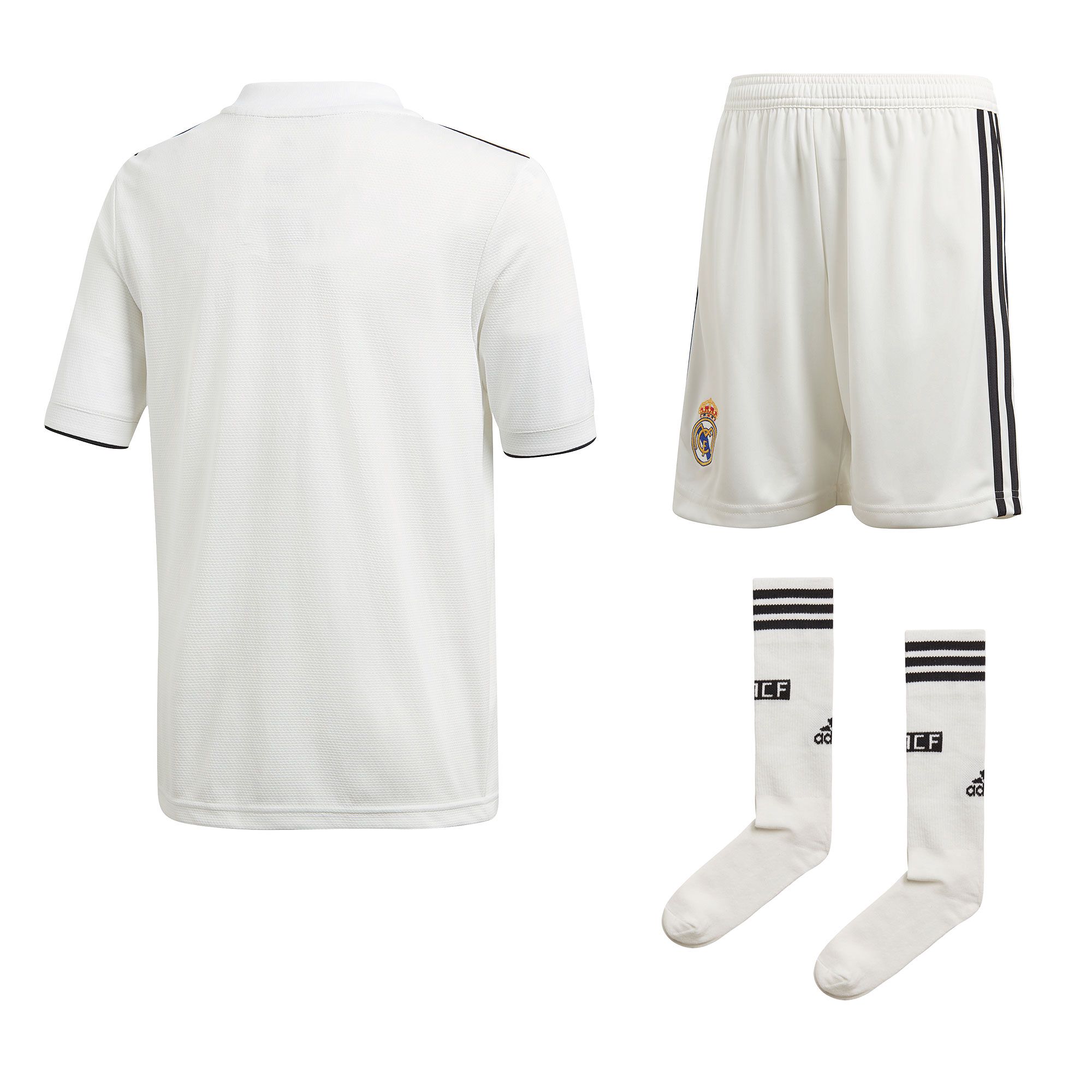 Conjunto 1ª Real Madrid 2018/2019 LaLiga Junior - Fútbol Factory