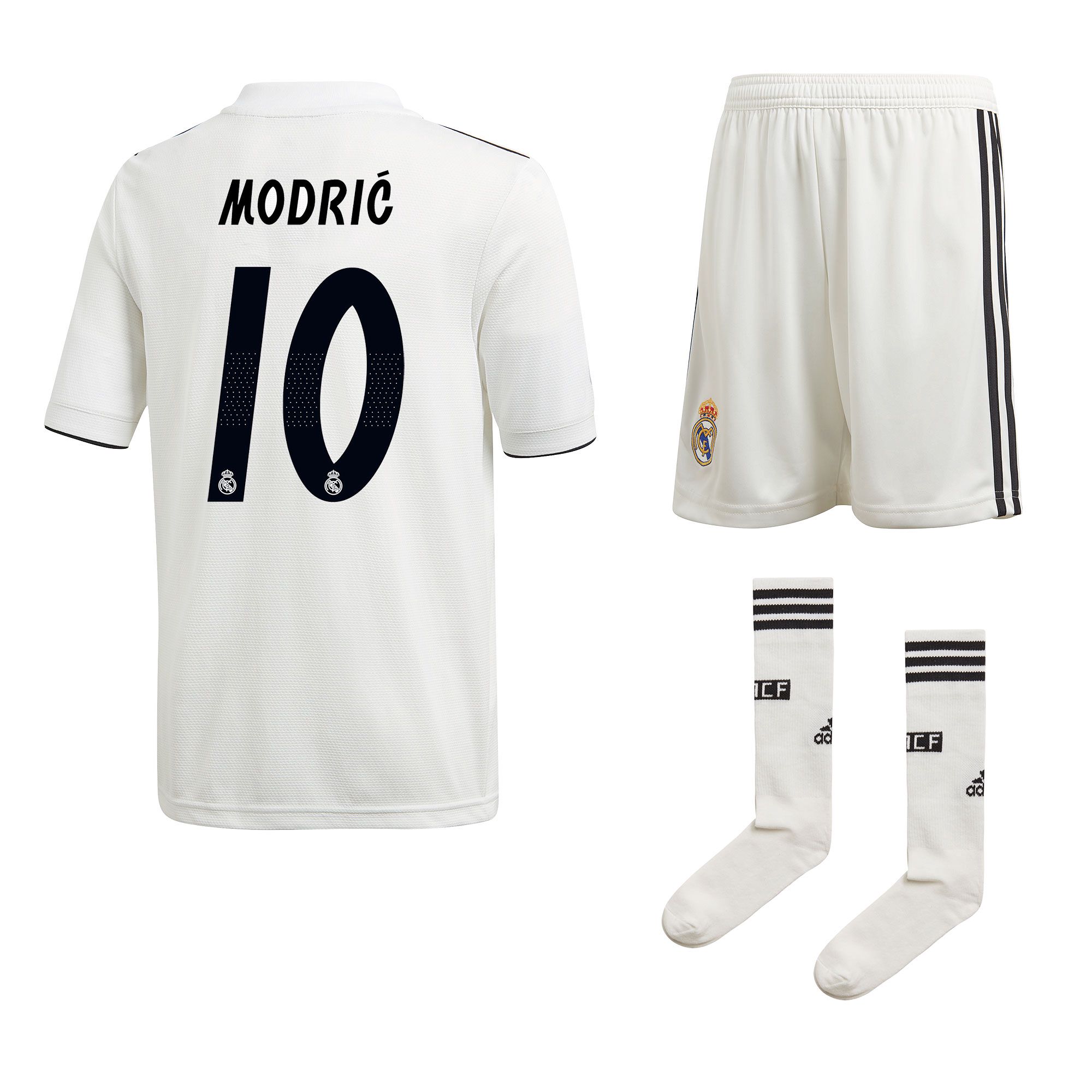 Conjunto 1ª Real Madrid 2018/2019 Modric LaLiga Junior - Fútbol Factory