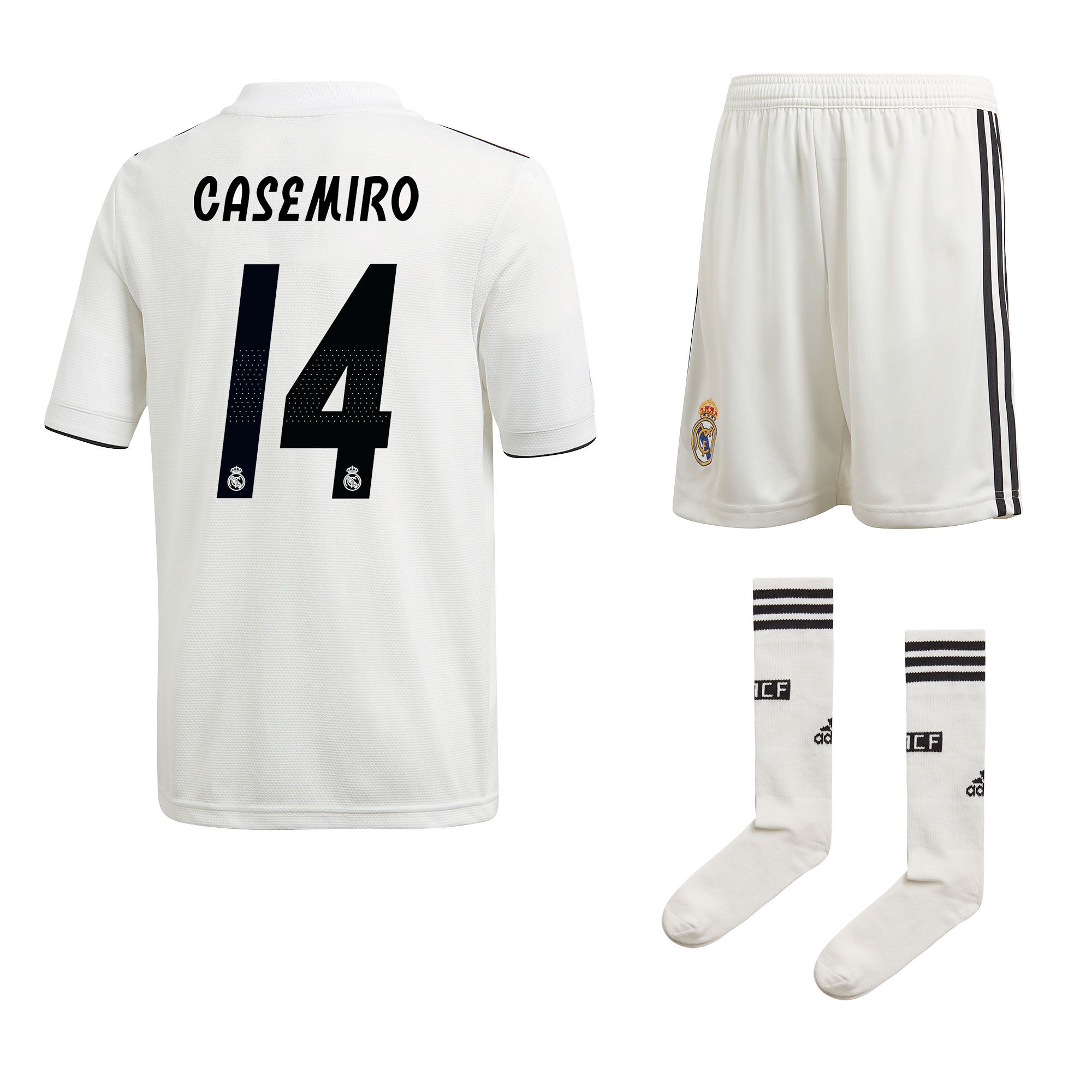 Conjunto 1ª Real Madrid 2018/2019 Casemiro LaLiga Junior - Fútbol Factory