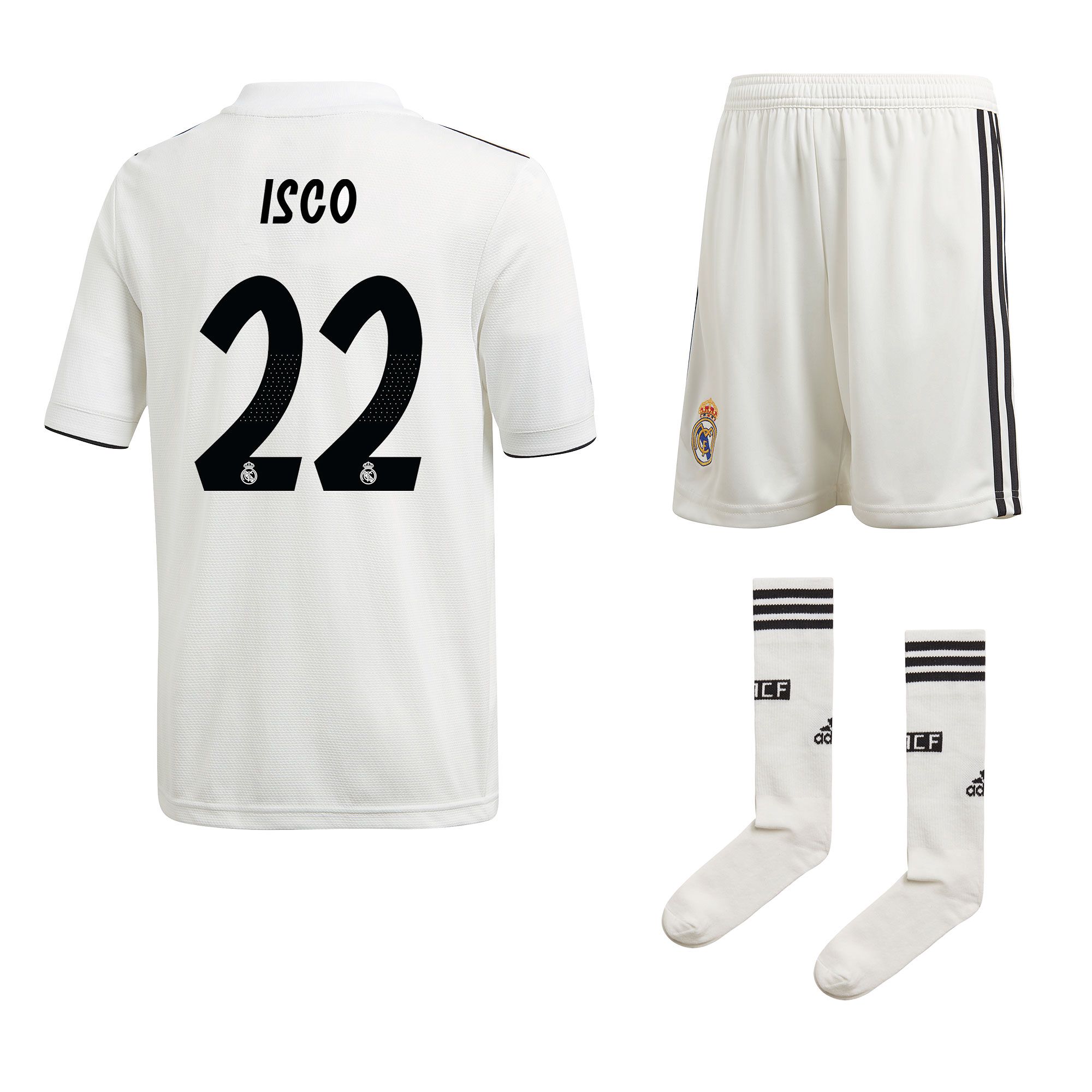Conjunto 1ª Real Madrid 2018/2019 Isco LaLiga Junior - Fútbol Factory