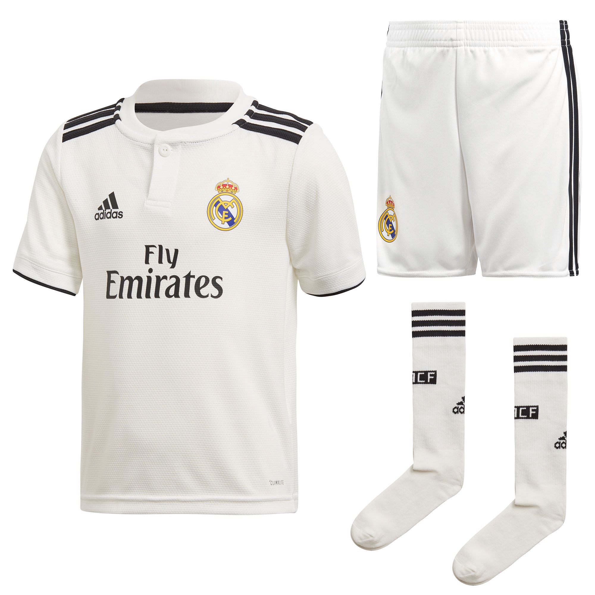 Conjunto 1ª Real Madrid 2018/2019 Infantil - Fútbol Factory