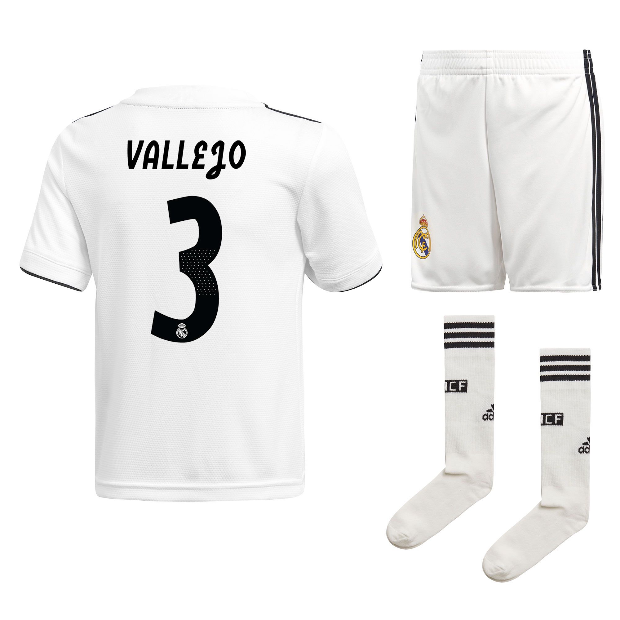 Conjunto 1ª Real Madrid 2018/2019 Vallejo Infantil - Fútbol Factory