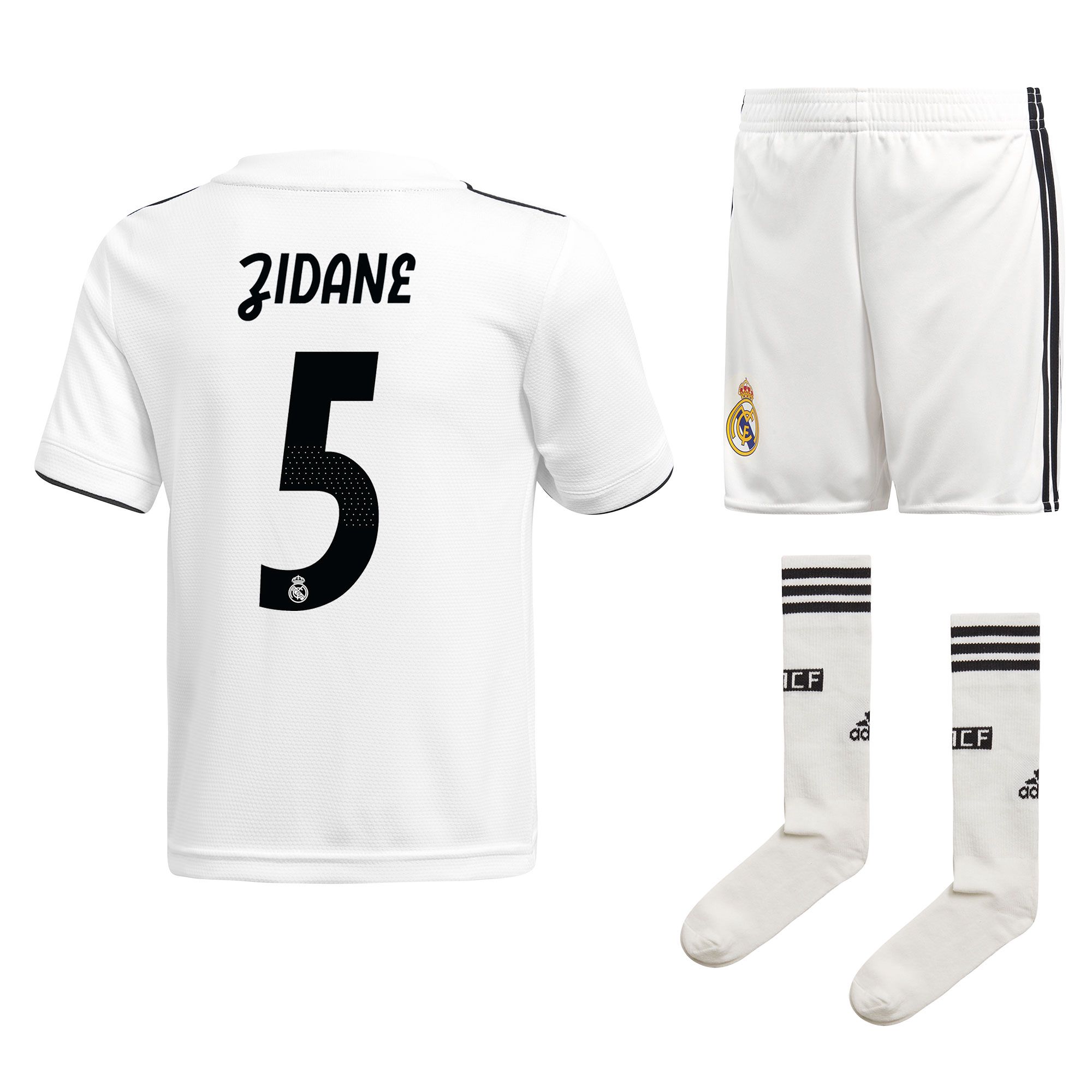 Conjunto 1ª Real Madrid 2018/2019 Zidane Infantil - Fútbol Factory
