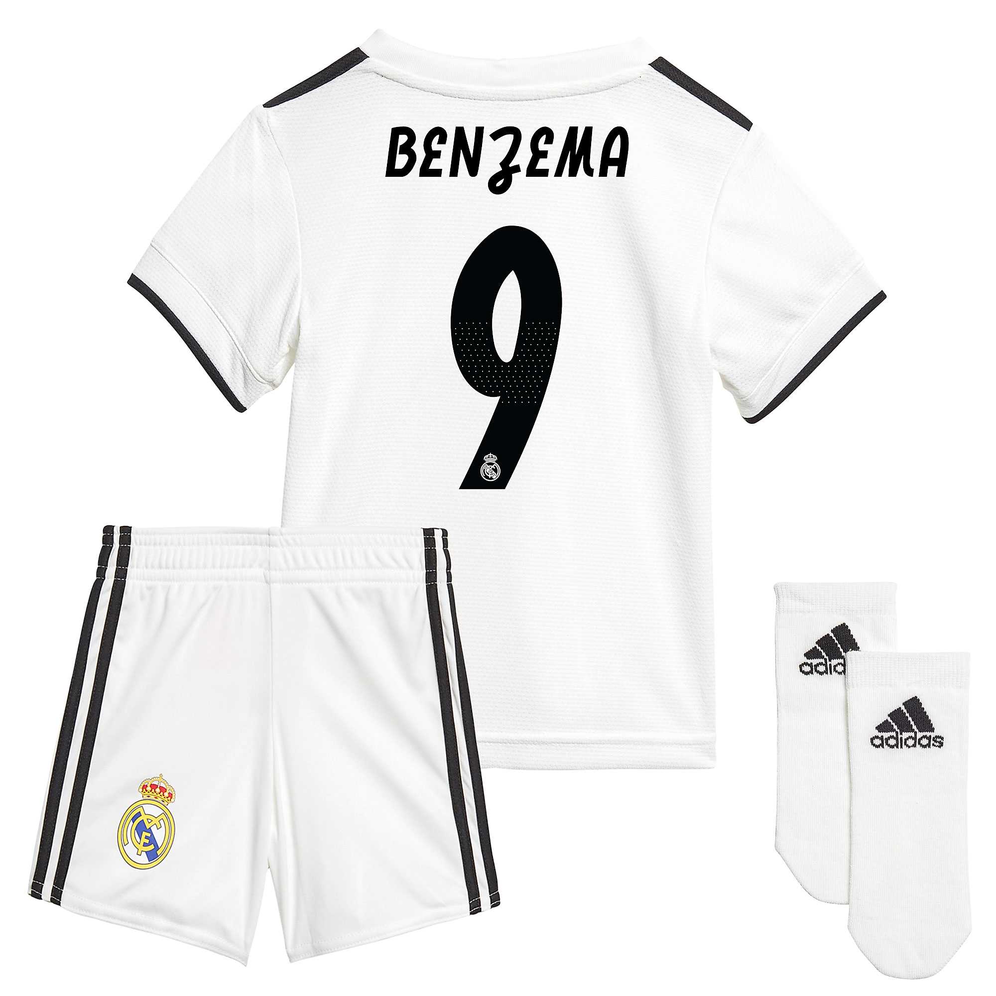 Maillot Real Madrid 2018-2019 Benzema #9 – Taille S, Adidas, Troisième Maillot