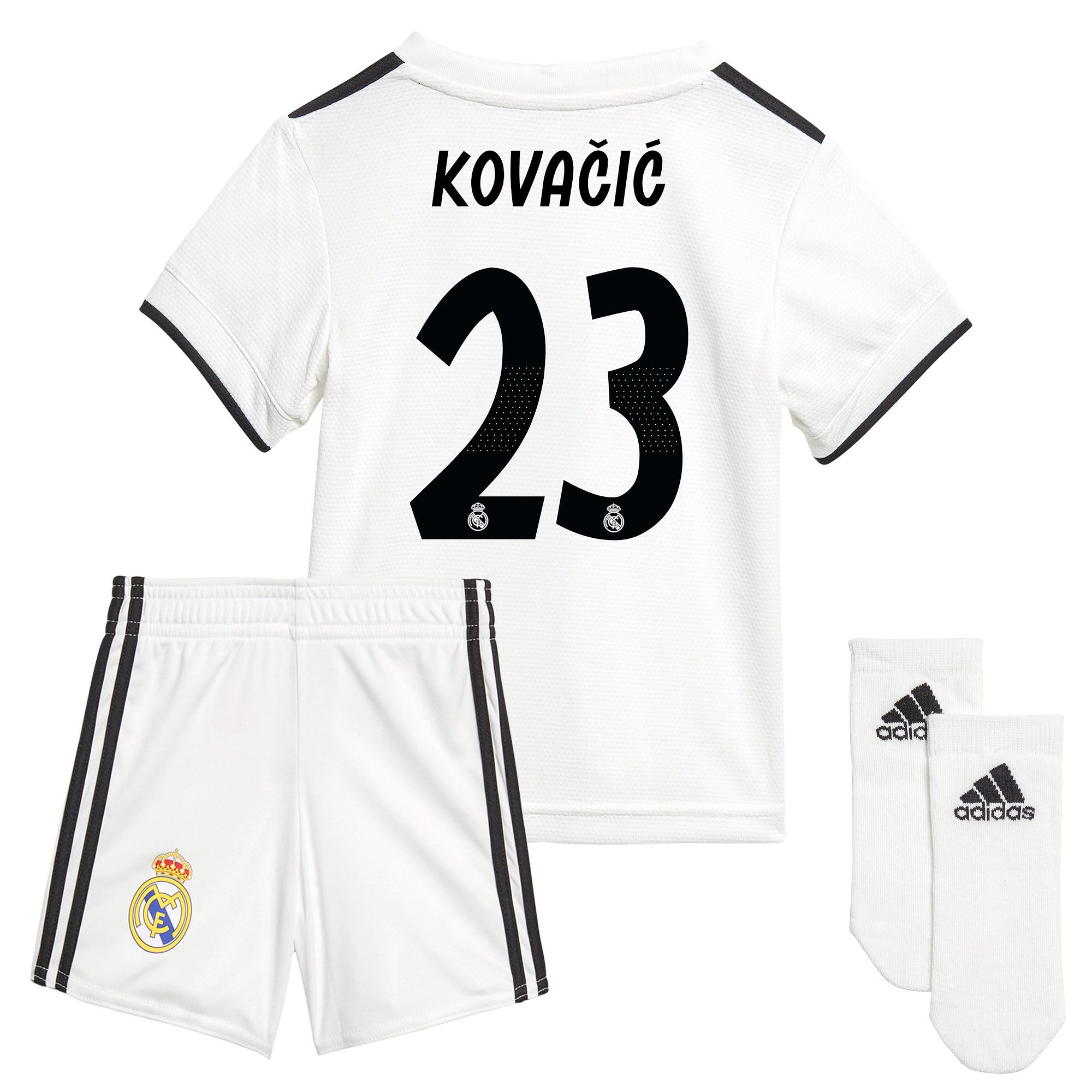 Conjunto 1ª Real Madrid 2018/2019 Kovacic Bebé - Fútbol Factory