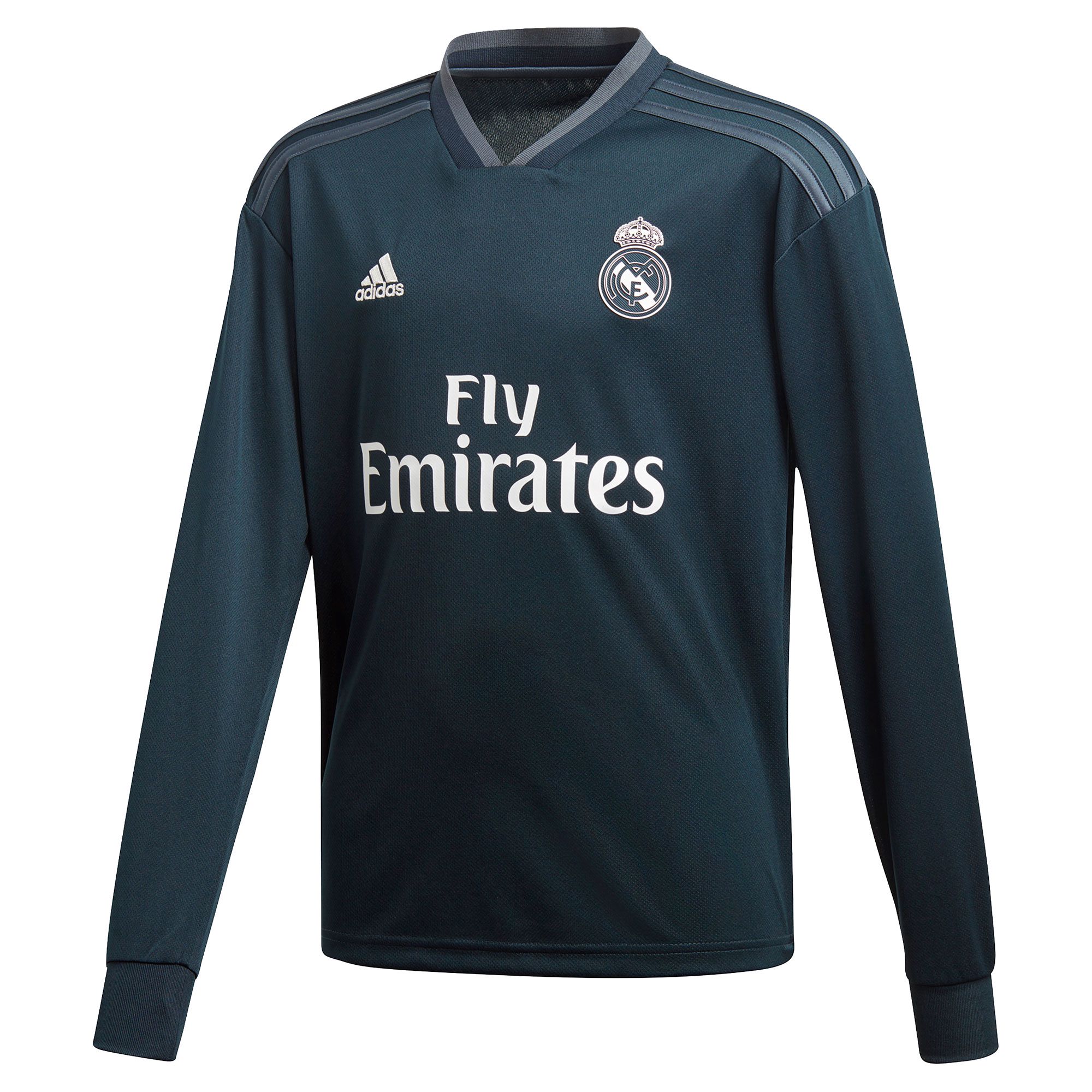 Camiseta 2ª Real Madrid 2018/2019 Manga Larga Junior Negro - Fútbol Factory