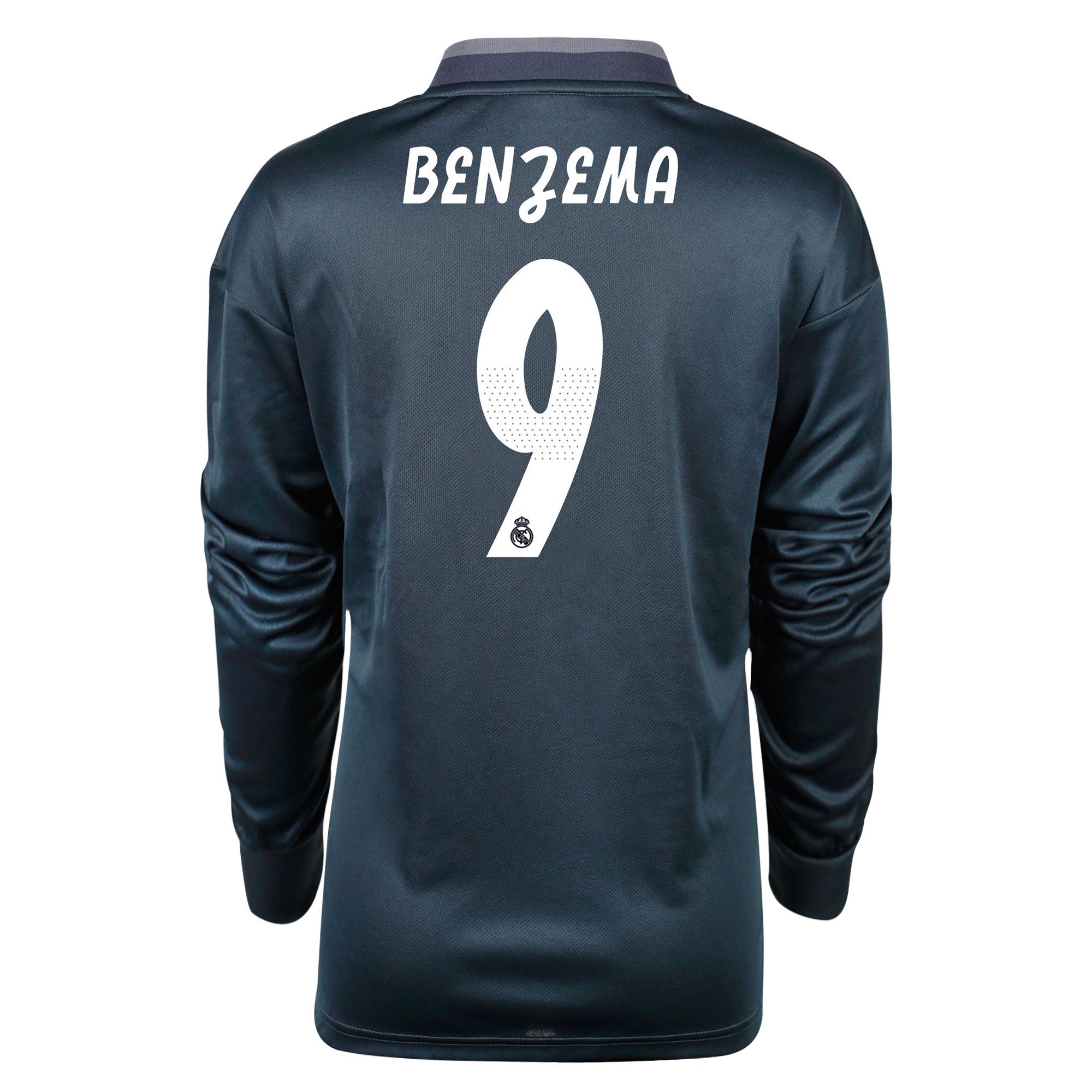 Camiseta 2ª Real Madrid 2018/2019 Benzema Manga Larga Junior Gris - Fútbol Factory