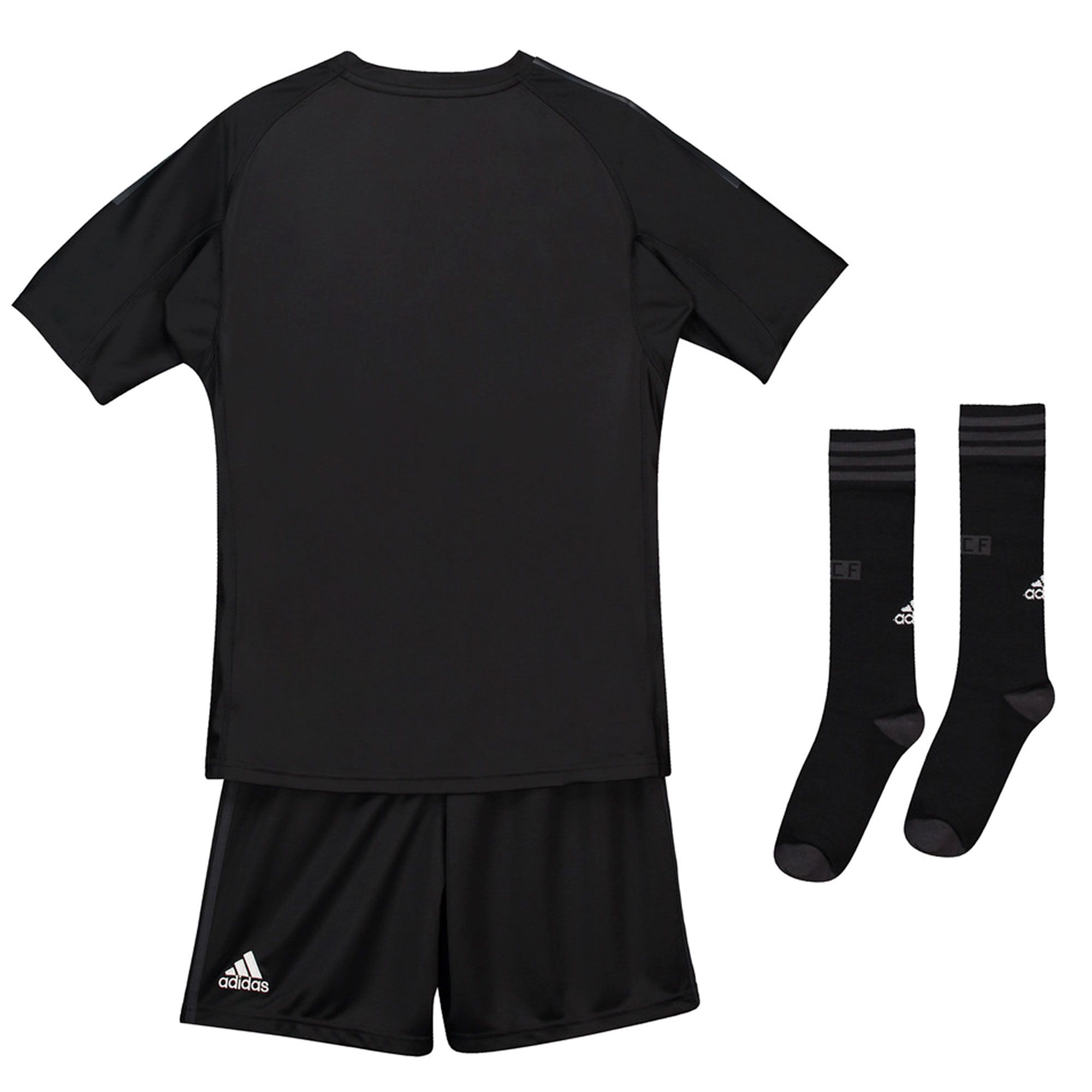 Conjunto 1ª Real Madrid 2018/2019 Portero Junior Negro - Fútbol Factory