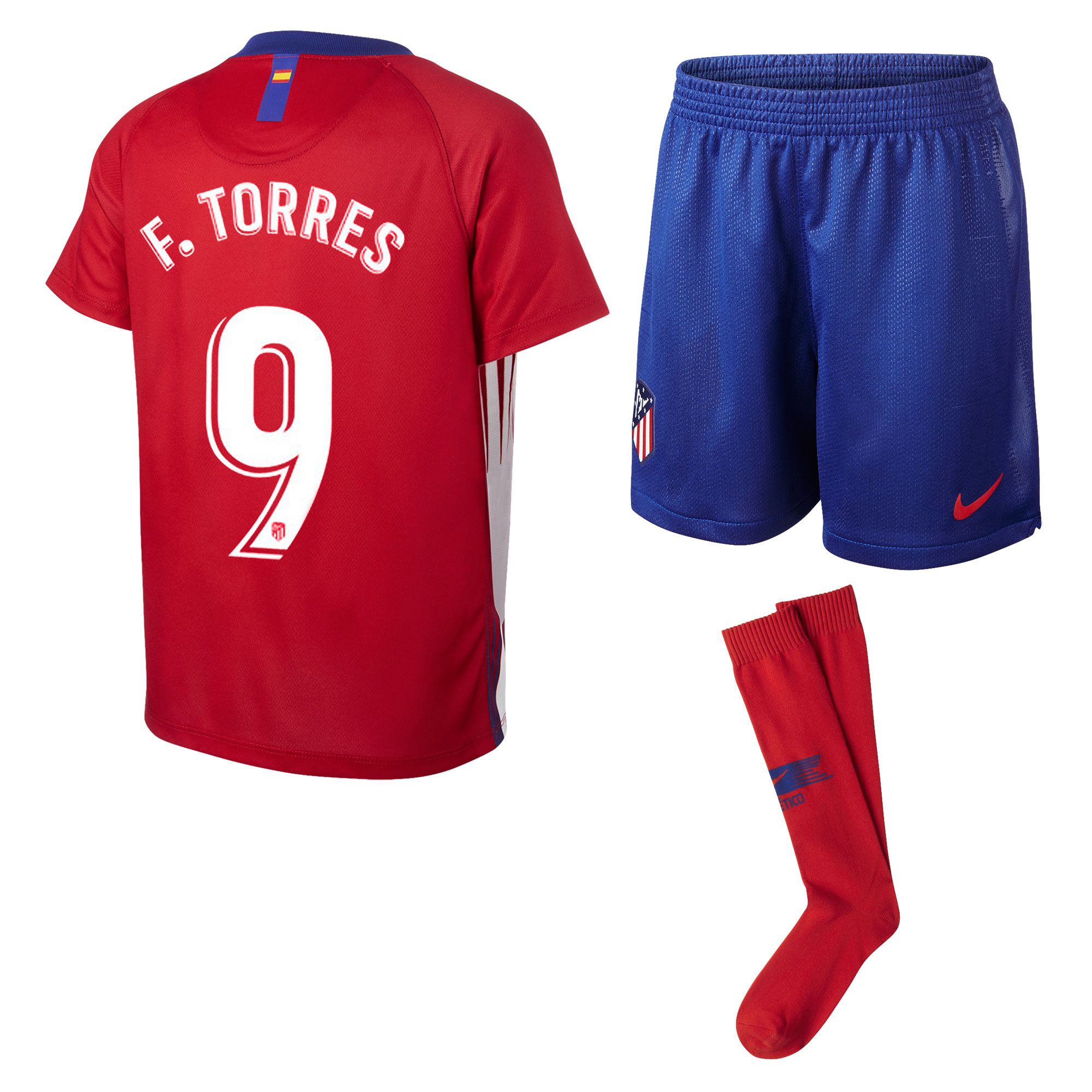 Conjunto 1ª Atlético de Madrid 2018/2019 Infantil Fernando Torres - Fútbol Factory